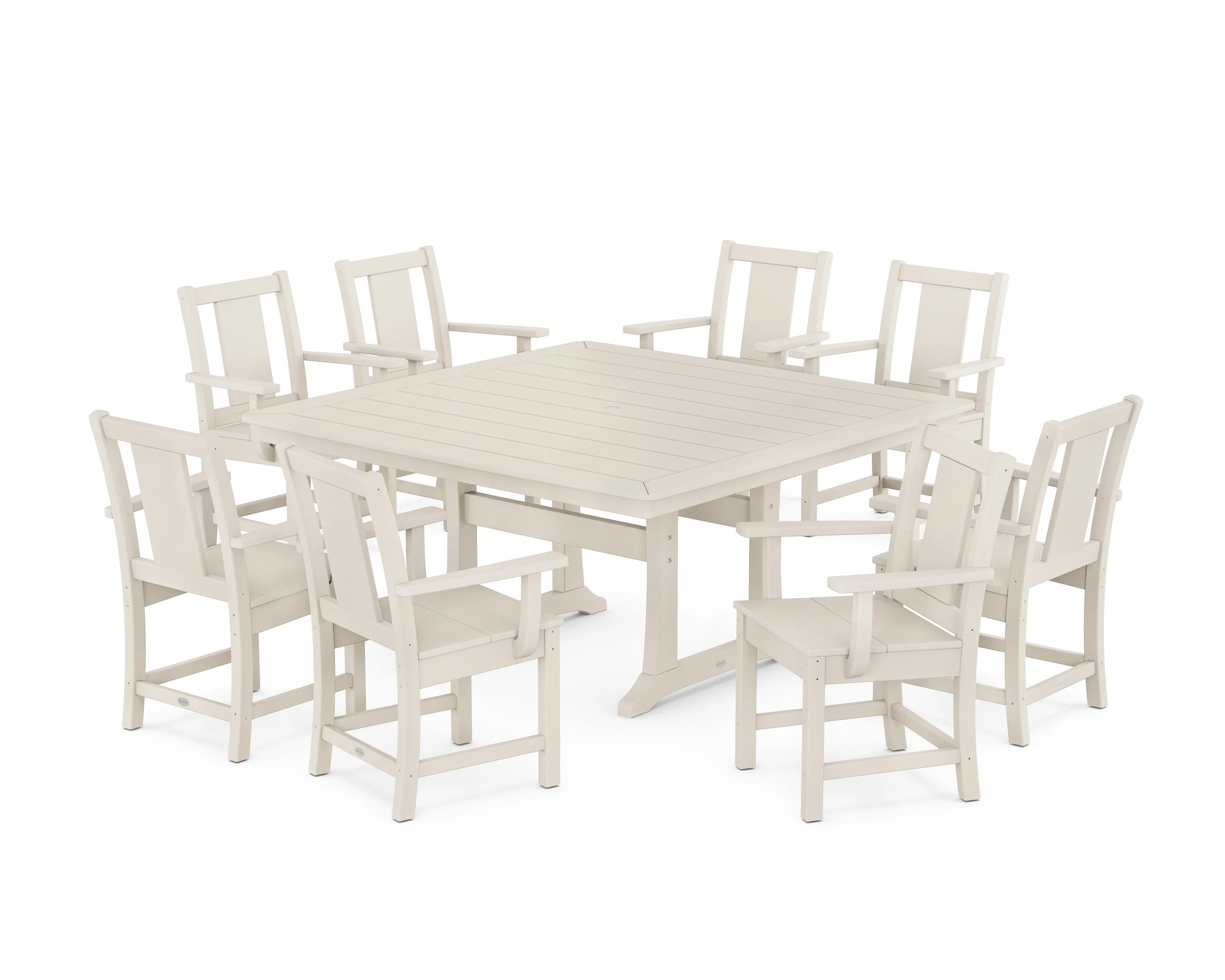 Prairie 9-Piece Square Dining Set with Trestle Legs - Image 8
