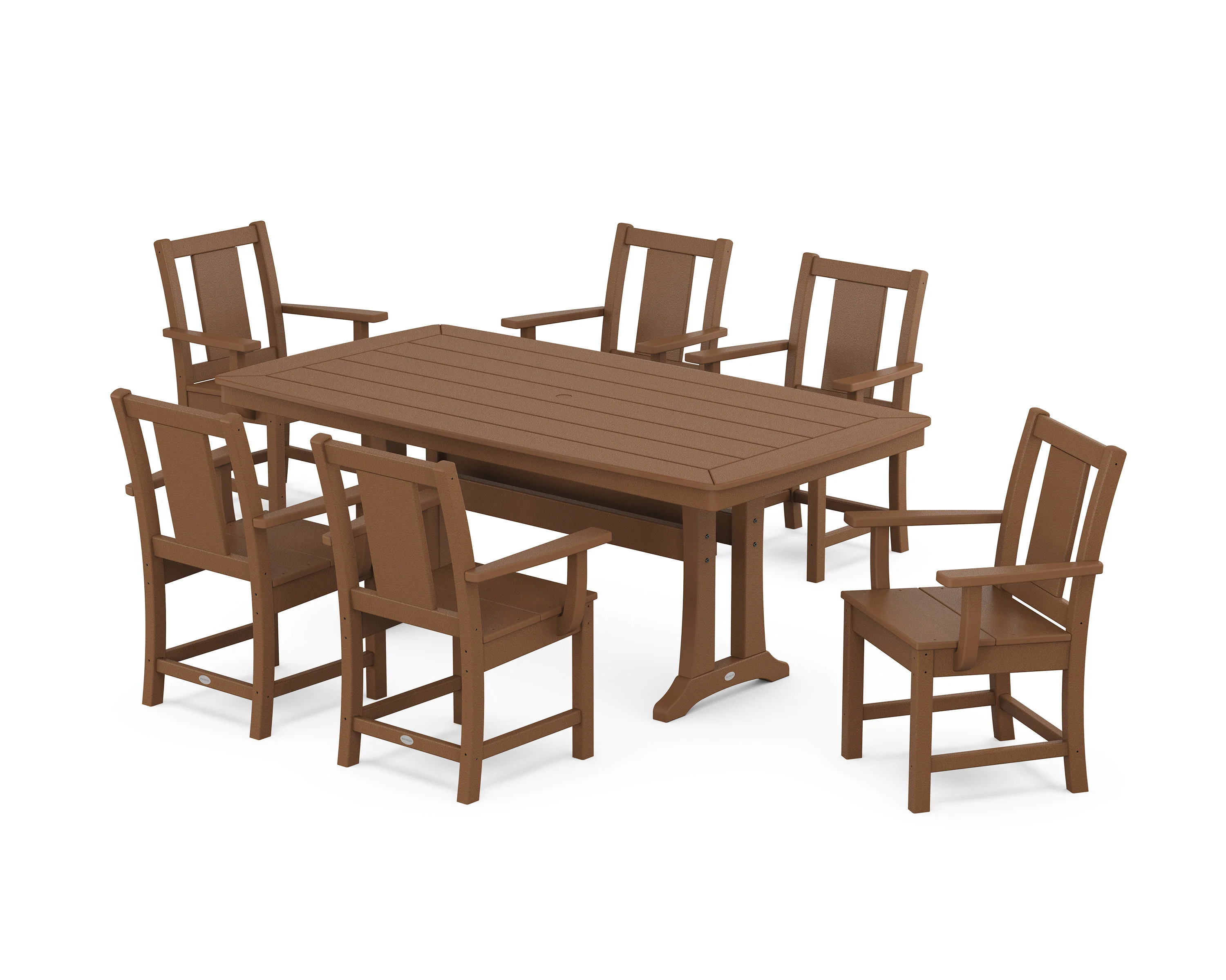 Prairie Arm Chair 7-Piece Dining Set with Trestle Legs - Image 5