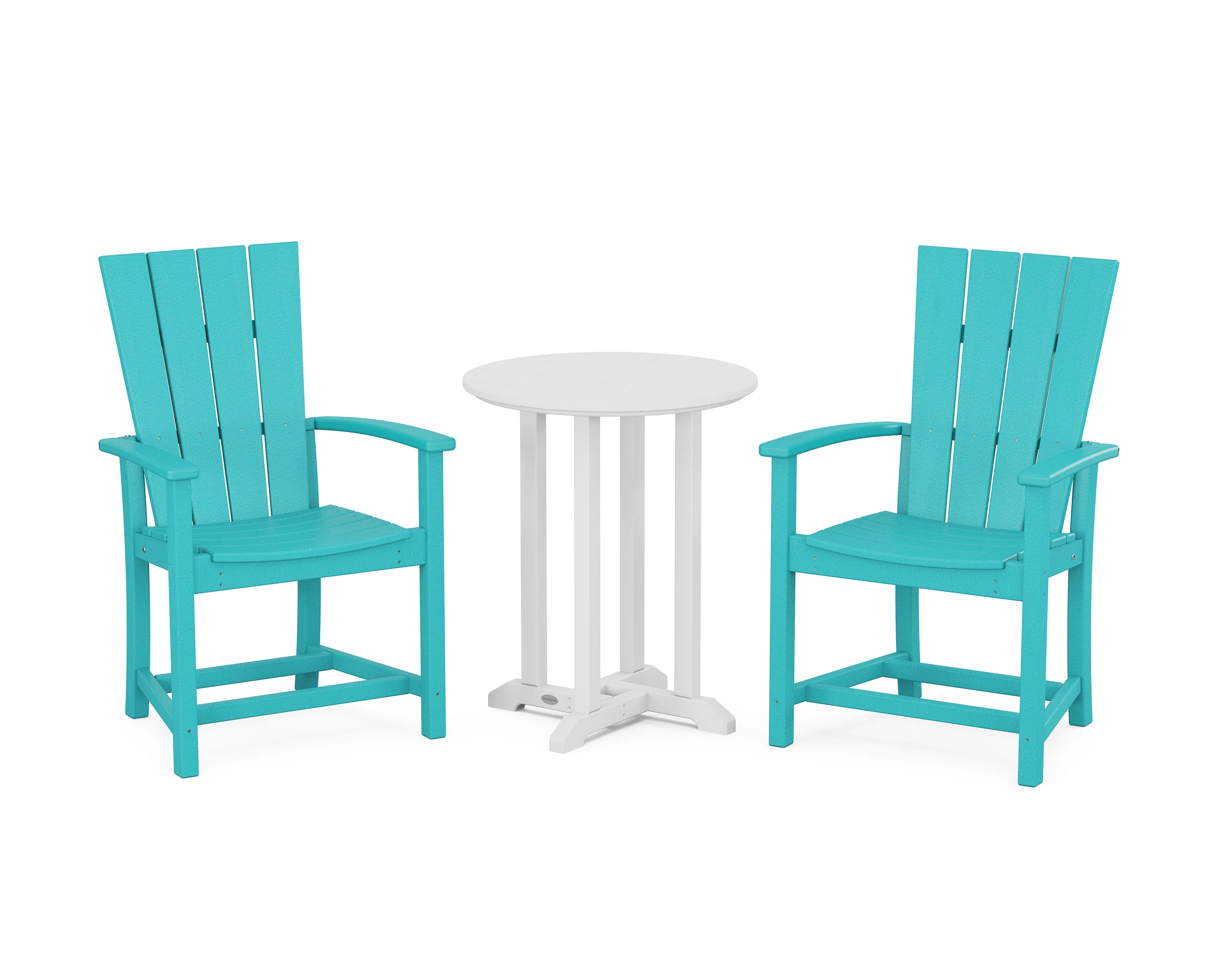 Quattro 3-Piece Round Farmhouse Bistro Dining Set - Image 5