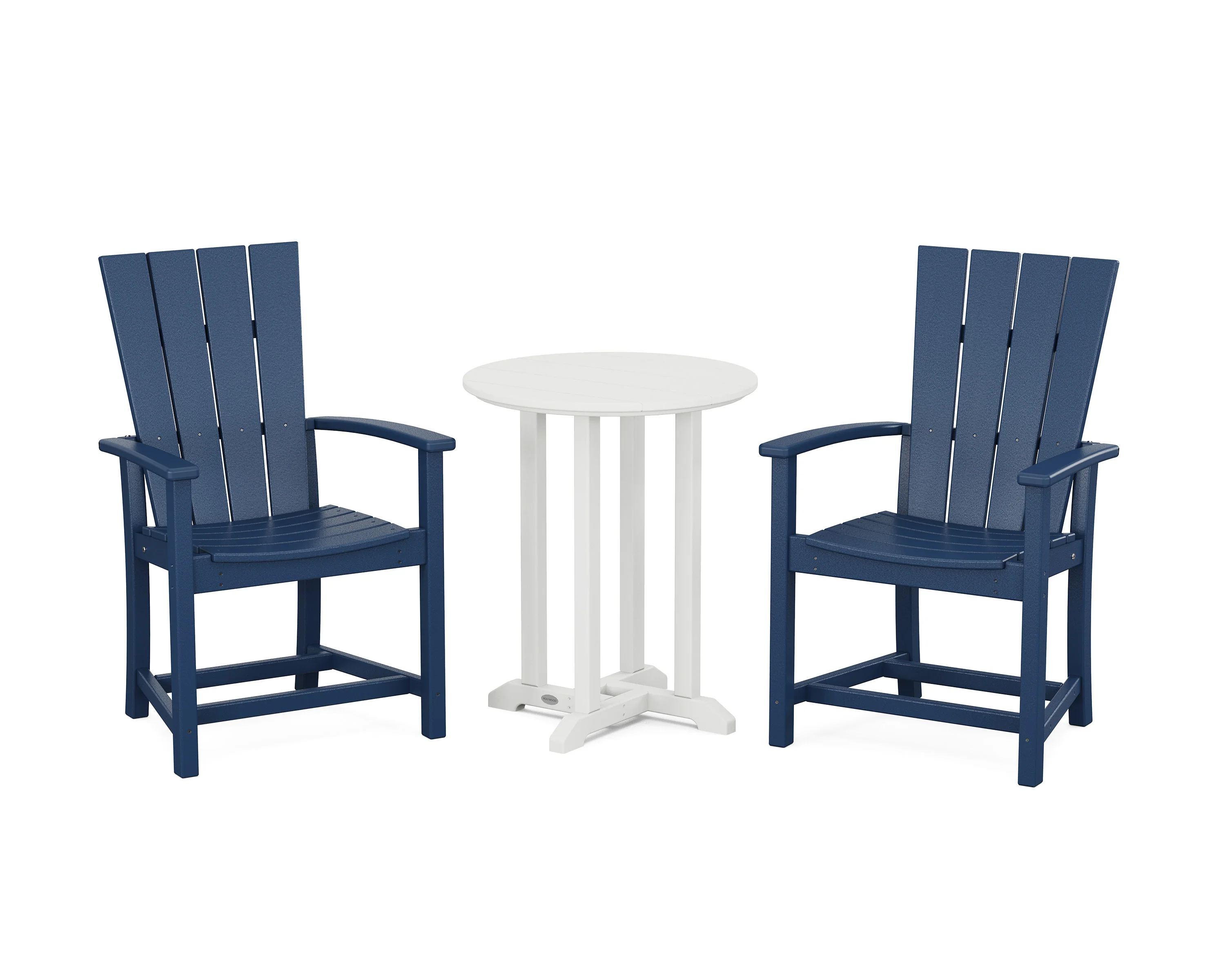 Quattro 3-Piece Round Farmhouse Bistro Dining Set - Image 6