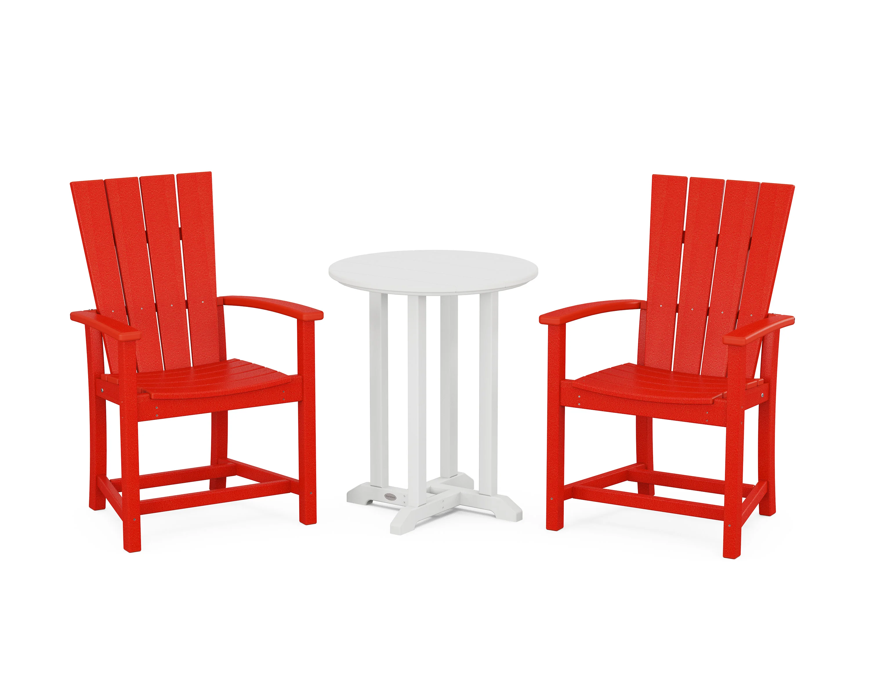 Quattro 3-Piece Round Farmhouse Bistro Dining Set - Image 7