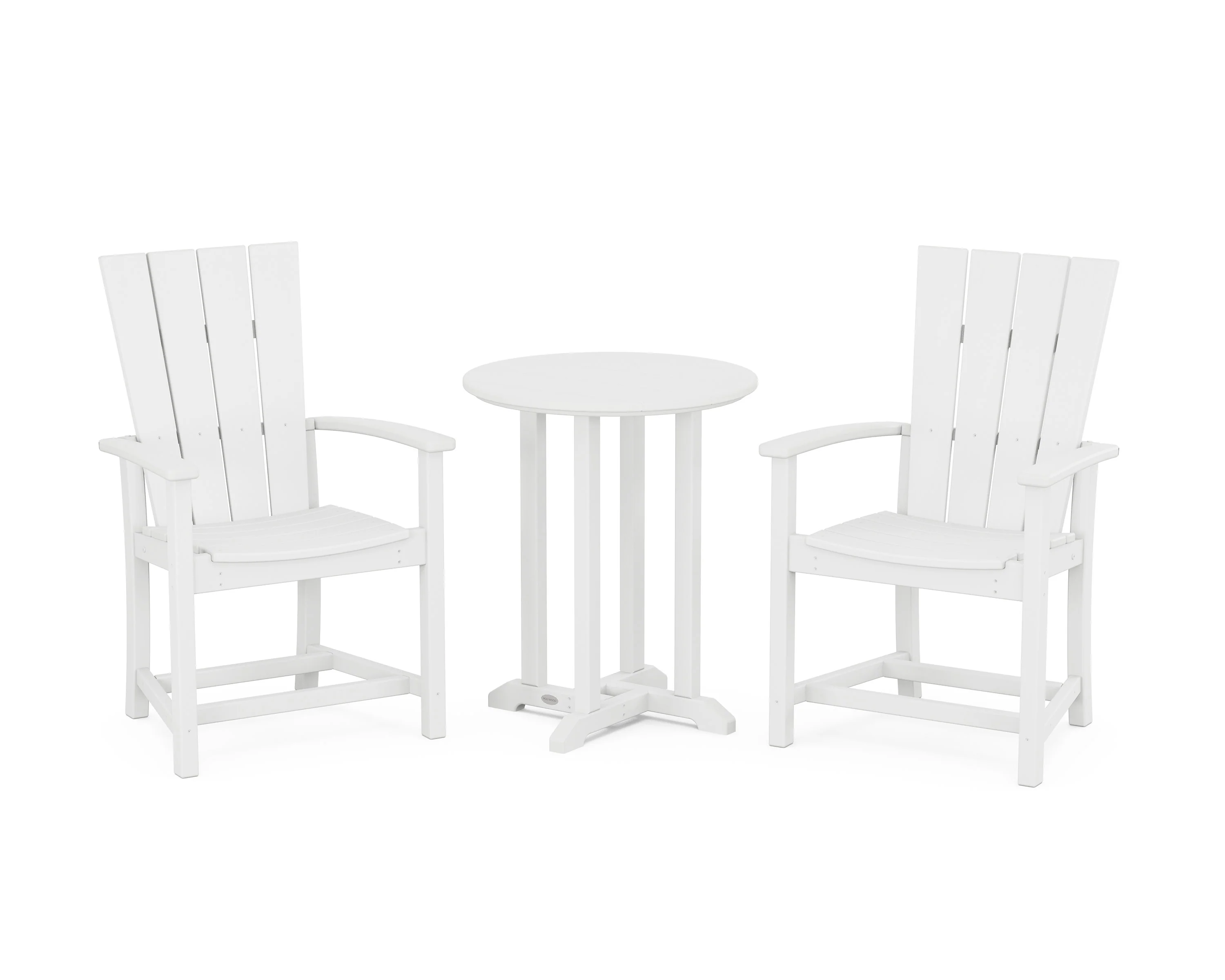 Quattro 3-Piece Round Farmhouse Bistro Dining Set - Image 8