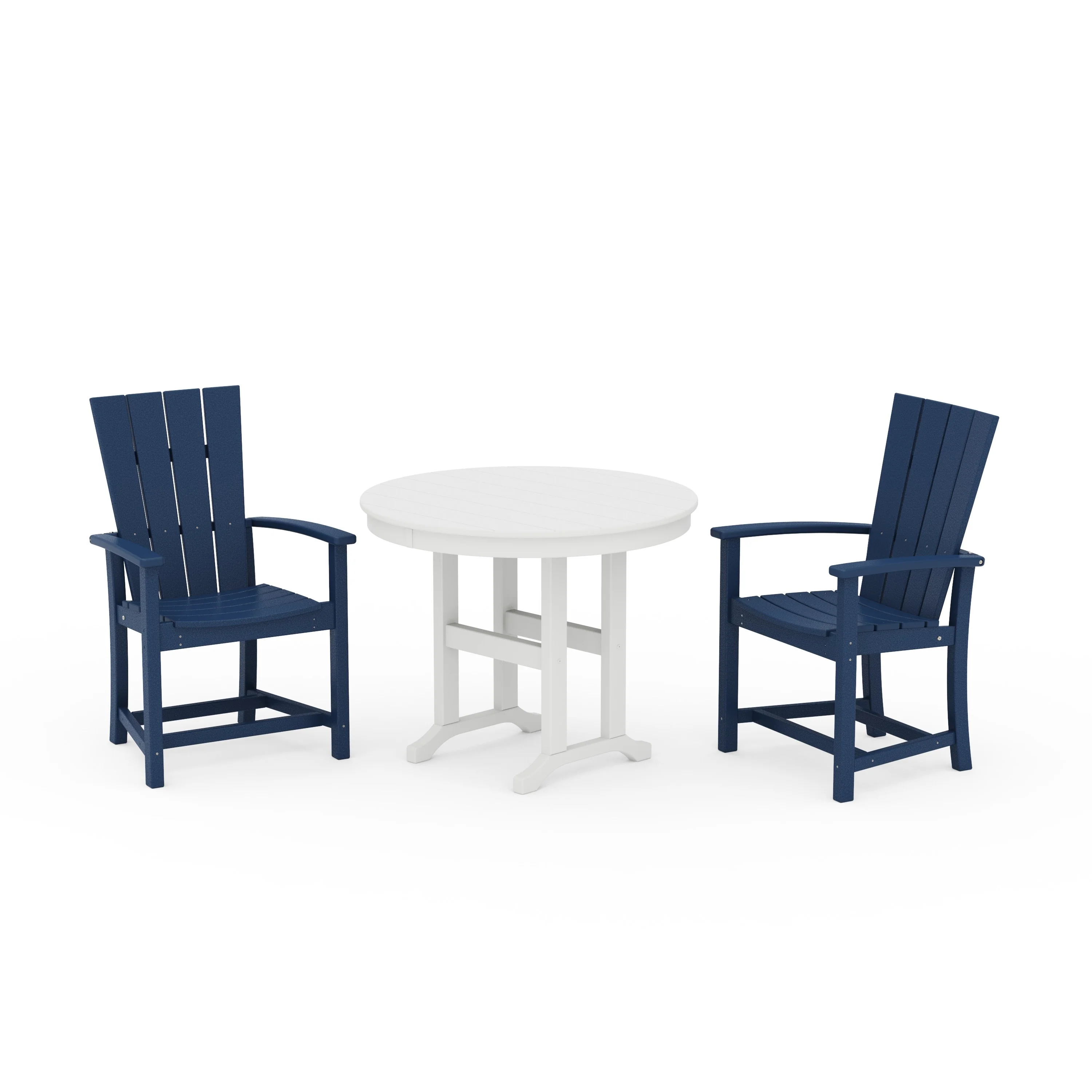 Quattro 3-Piece Round Farmhouse Dining Set - Image 8