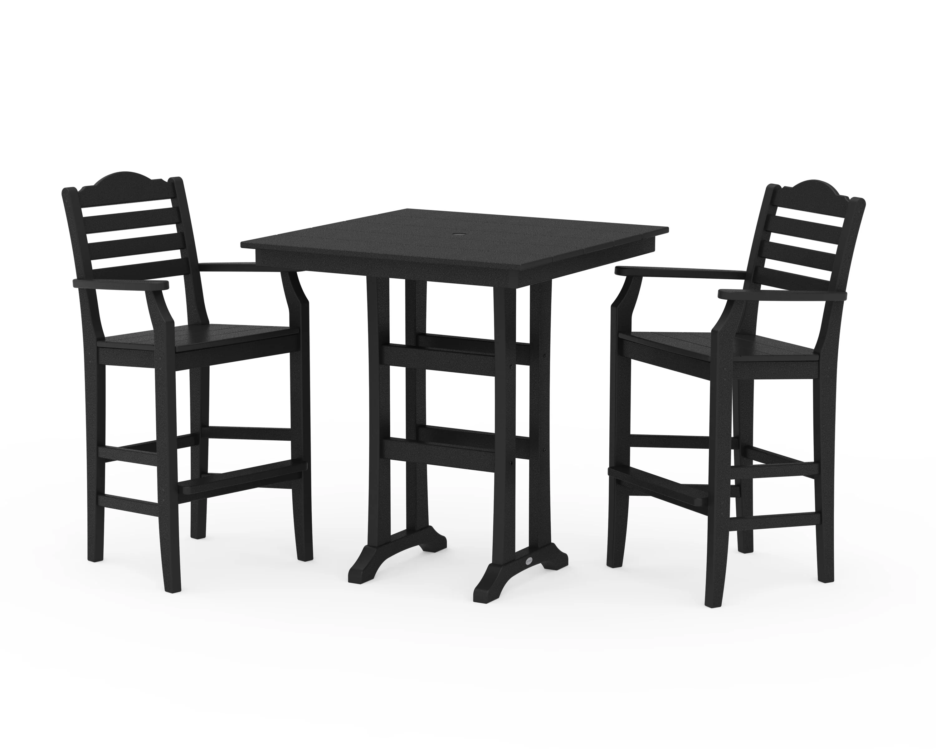Savannah 3-Piece Farmhouse Bar Set with Trestle Legs - Image 2
