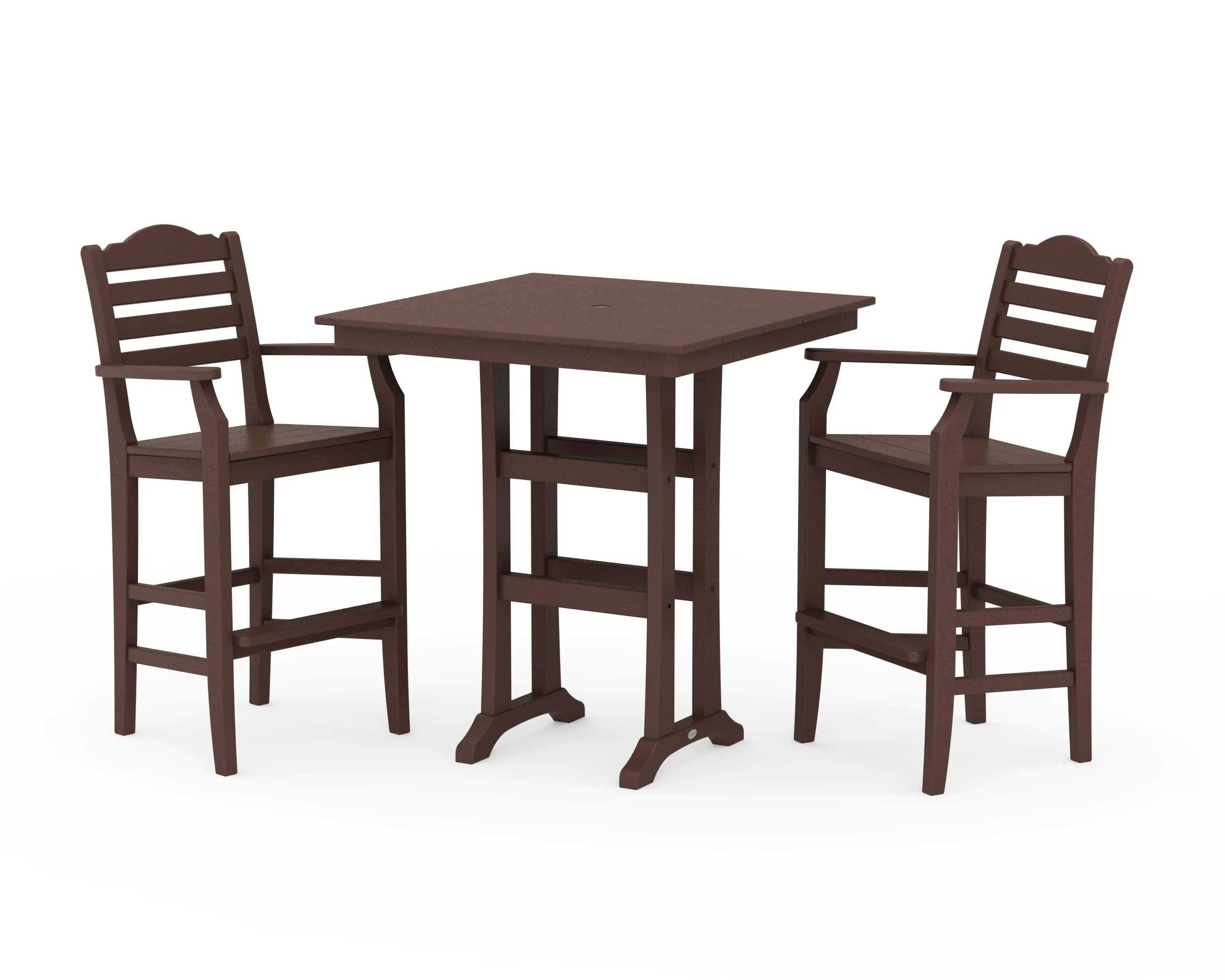 Savannah 3-Piece Farmhouse Bar Set with Trestle Legs - Image 4