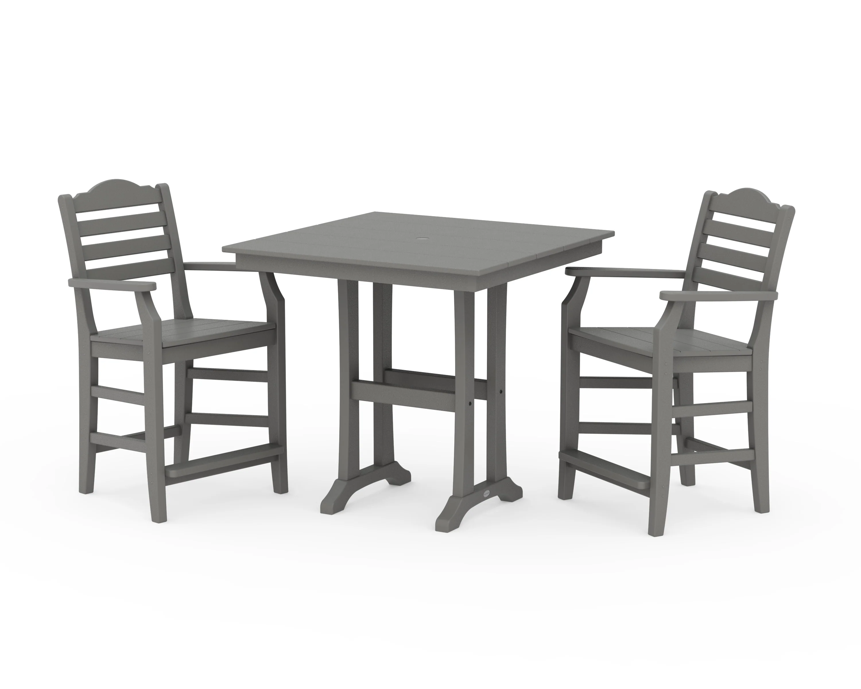 Savannah 3-Piece Farmhouse Counter Set with Trestle Legs