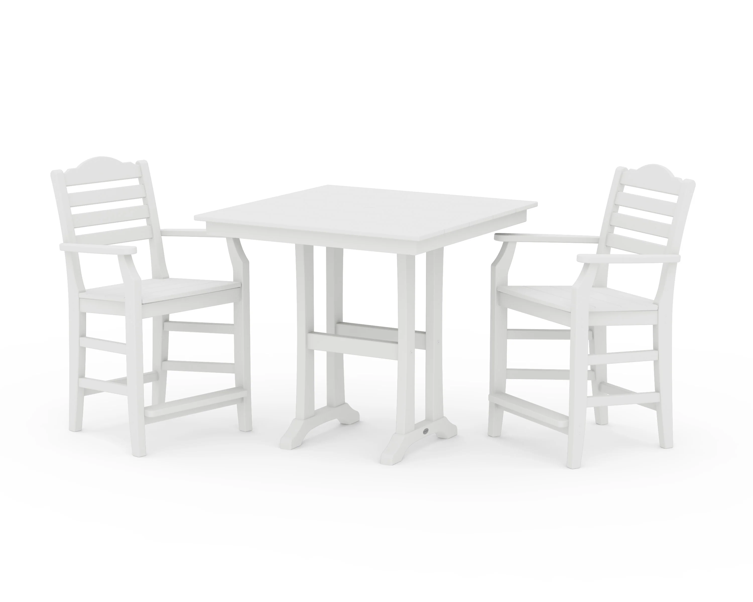 Savannah 3-Piece Farmhouse Counter Set with Trestle Legs - Image 7