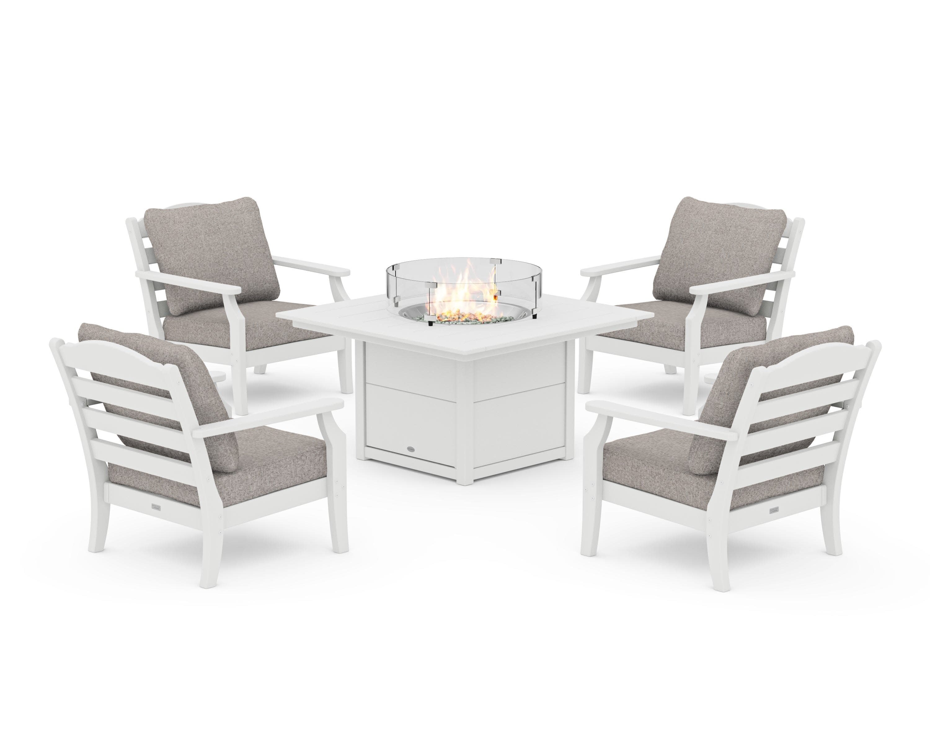 Savannah 5-Piece Deep Seating Set with Fire Pit Table - Image 105