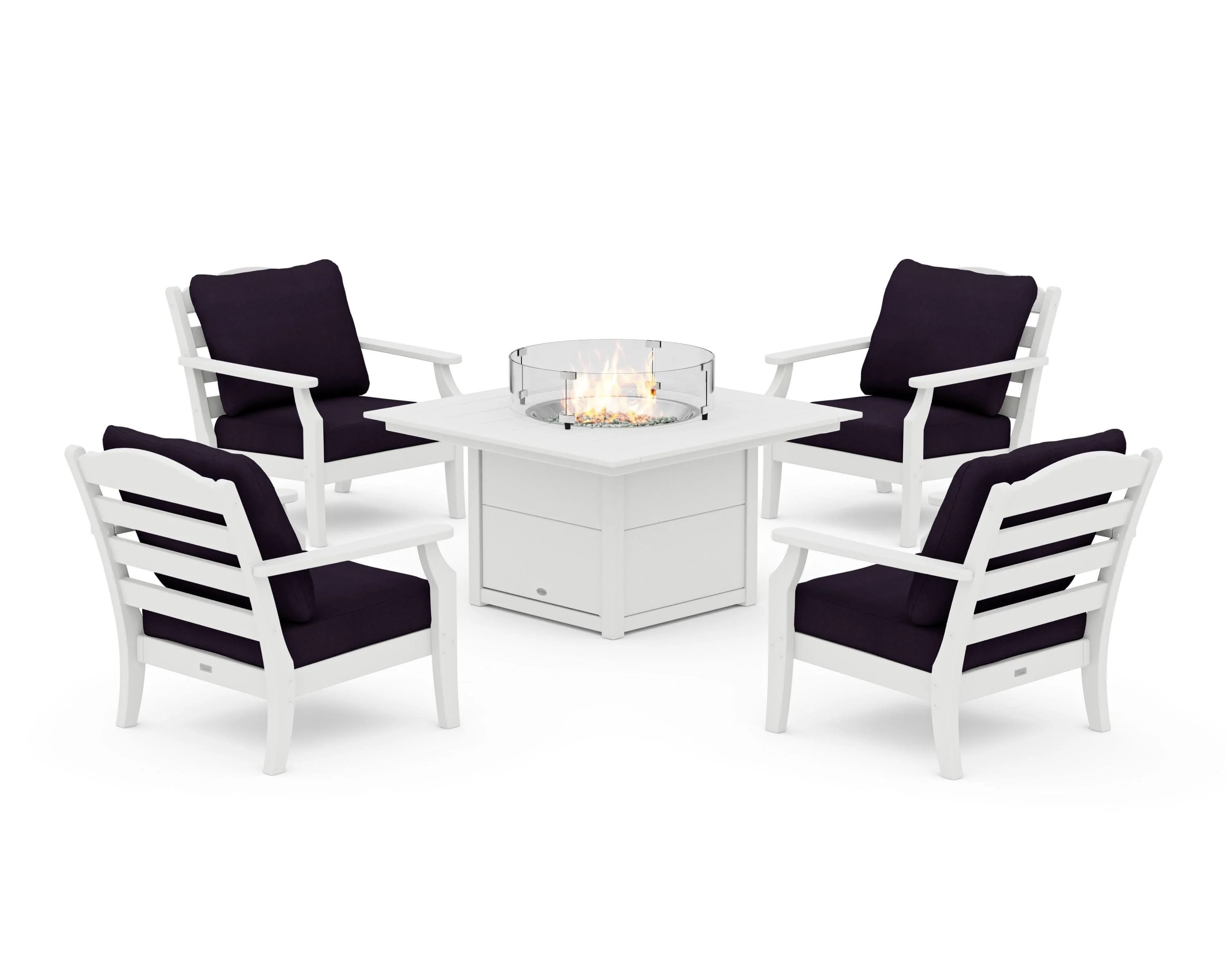 Savannah 5-Piece Deep Seating Set with Fire Pit Table - Image 112