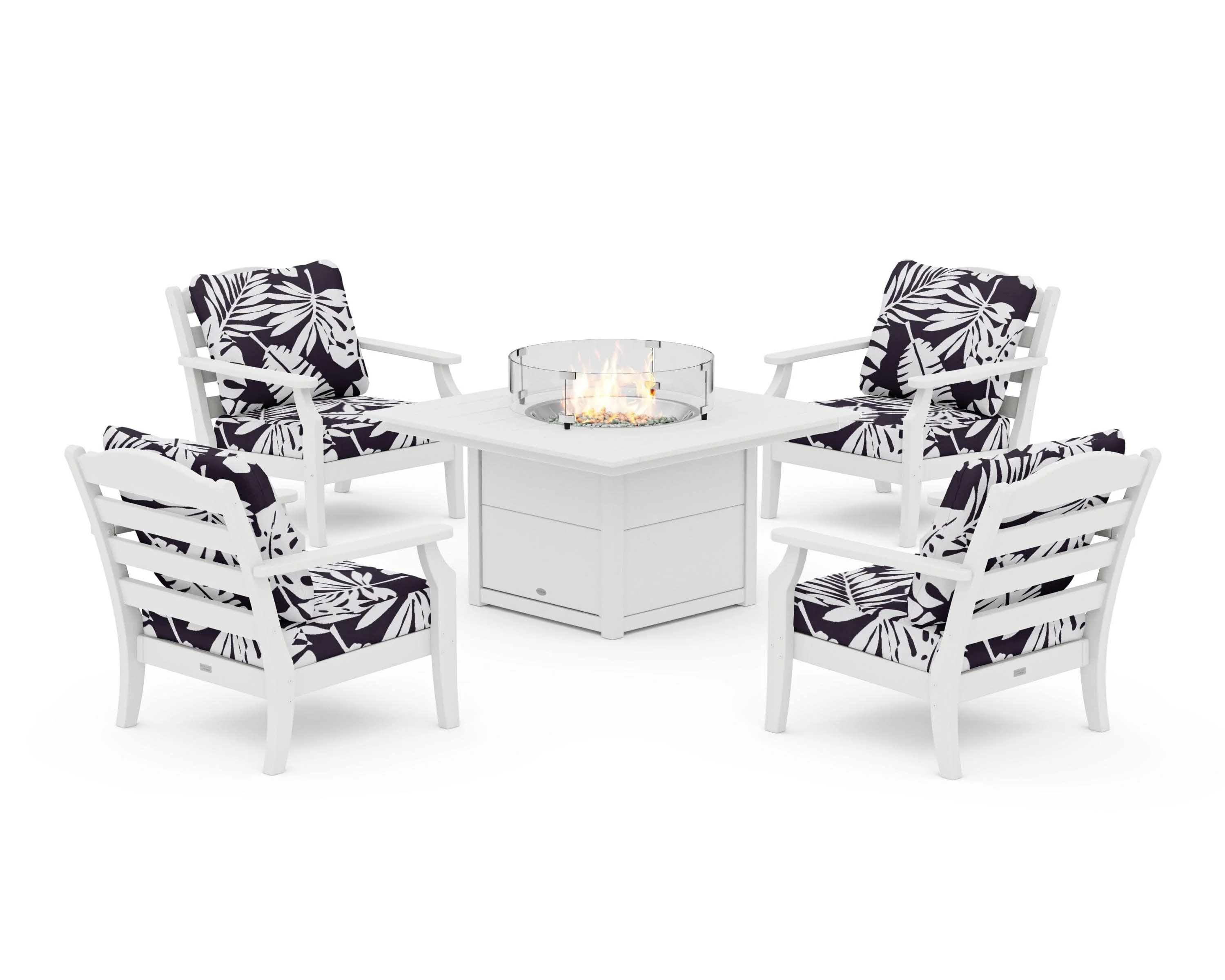 Savannah 5-Piece Deep Seating Set with Fire Pit Table - Image 137