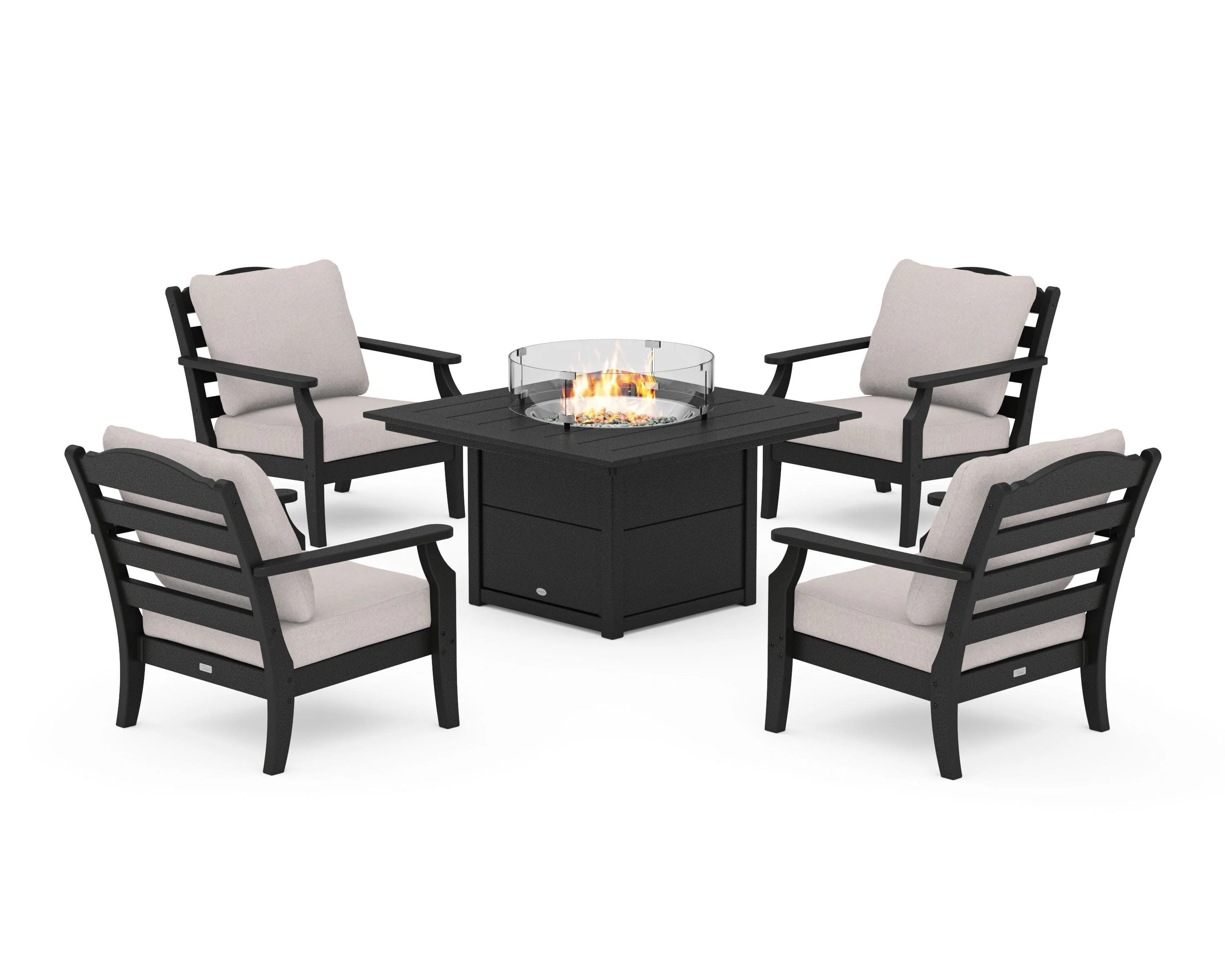 Savannah 5-Piece Deep Seating Set with Fire Pit Table - Image 143