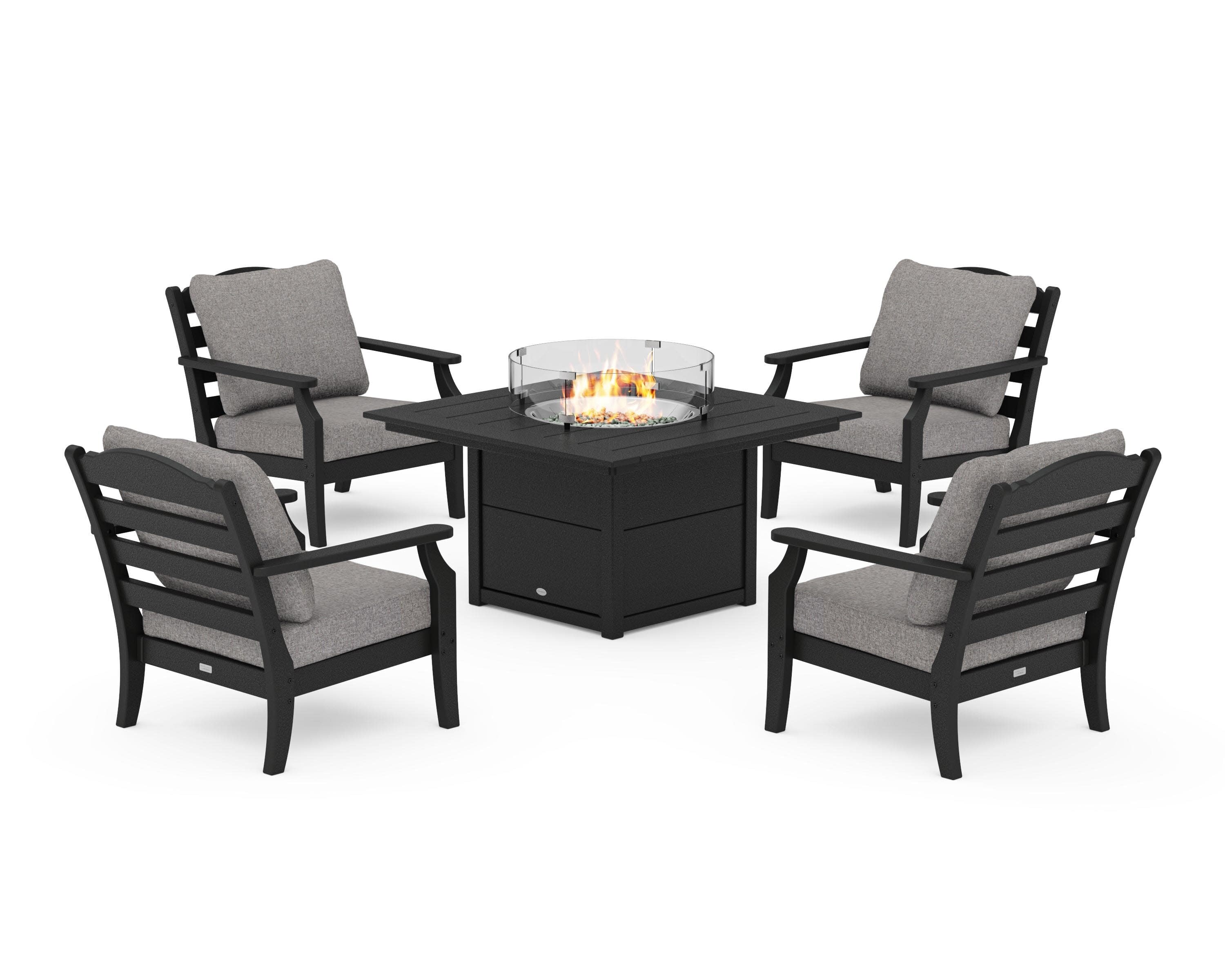 Savannah 5-Piece Deep Seating Set with Fire Pit Table - Image 144