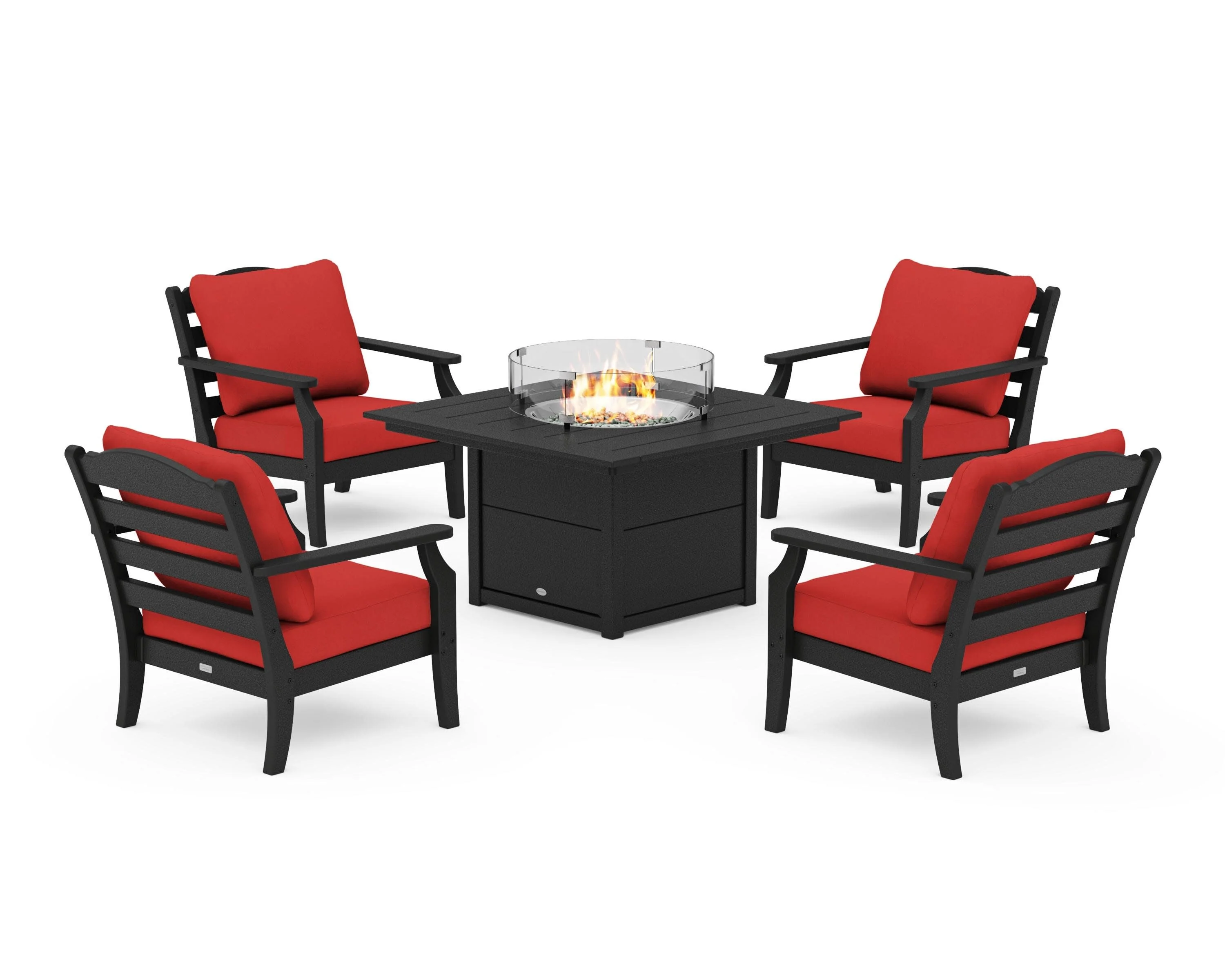 Savannah 5-Piece Deep Seating Set with Fire Pit Table - Image 153
