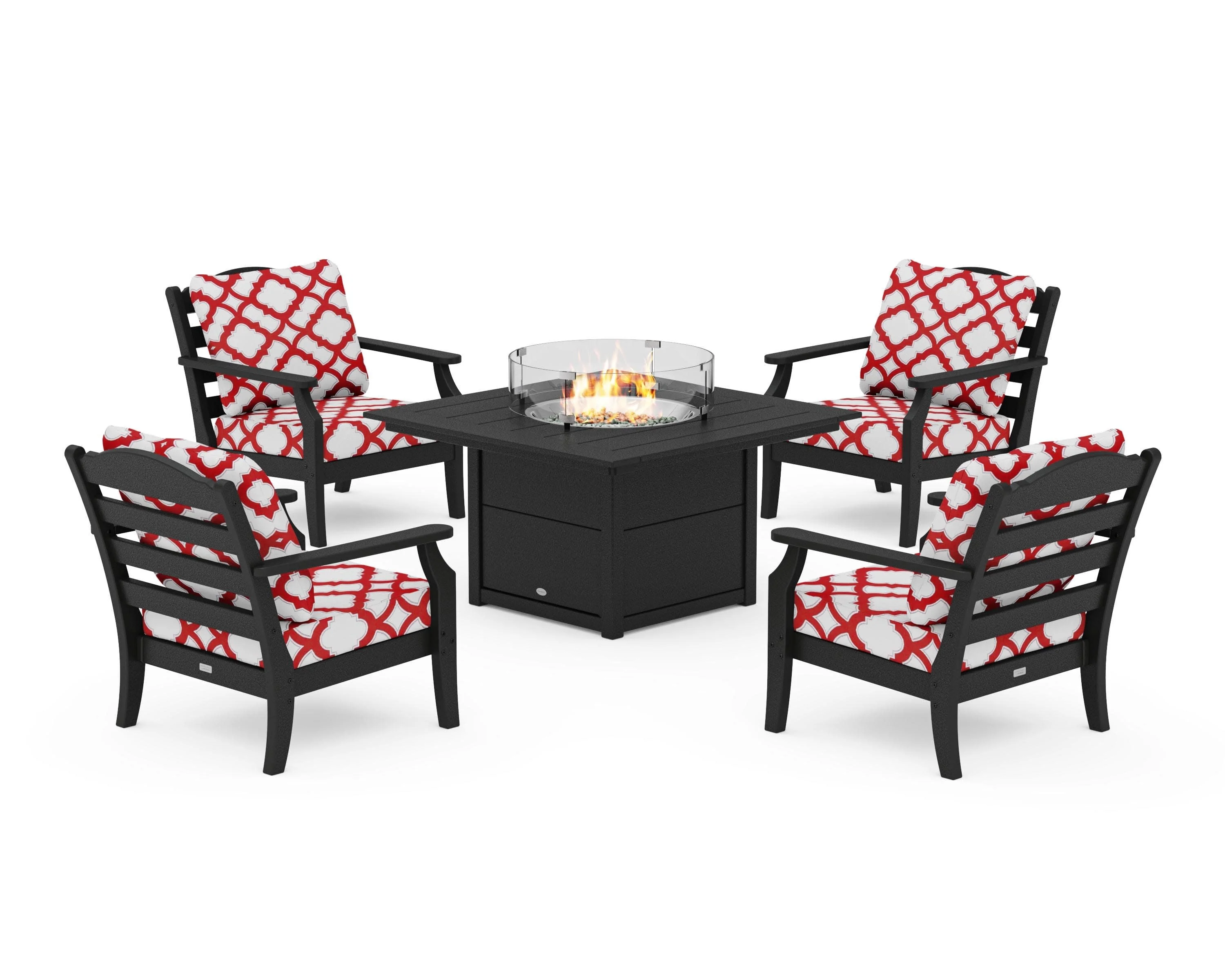 Savannah 5-Piece Deep Seating Set with Fire Pit Table - Image 178