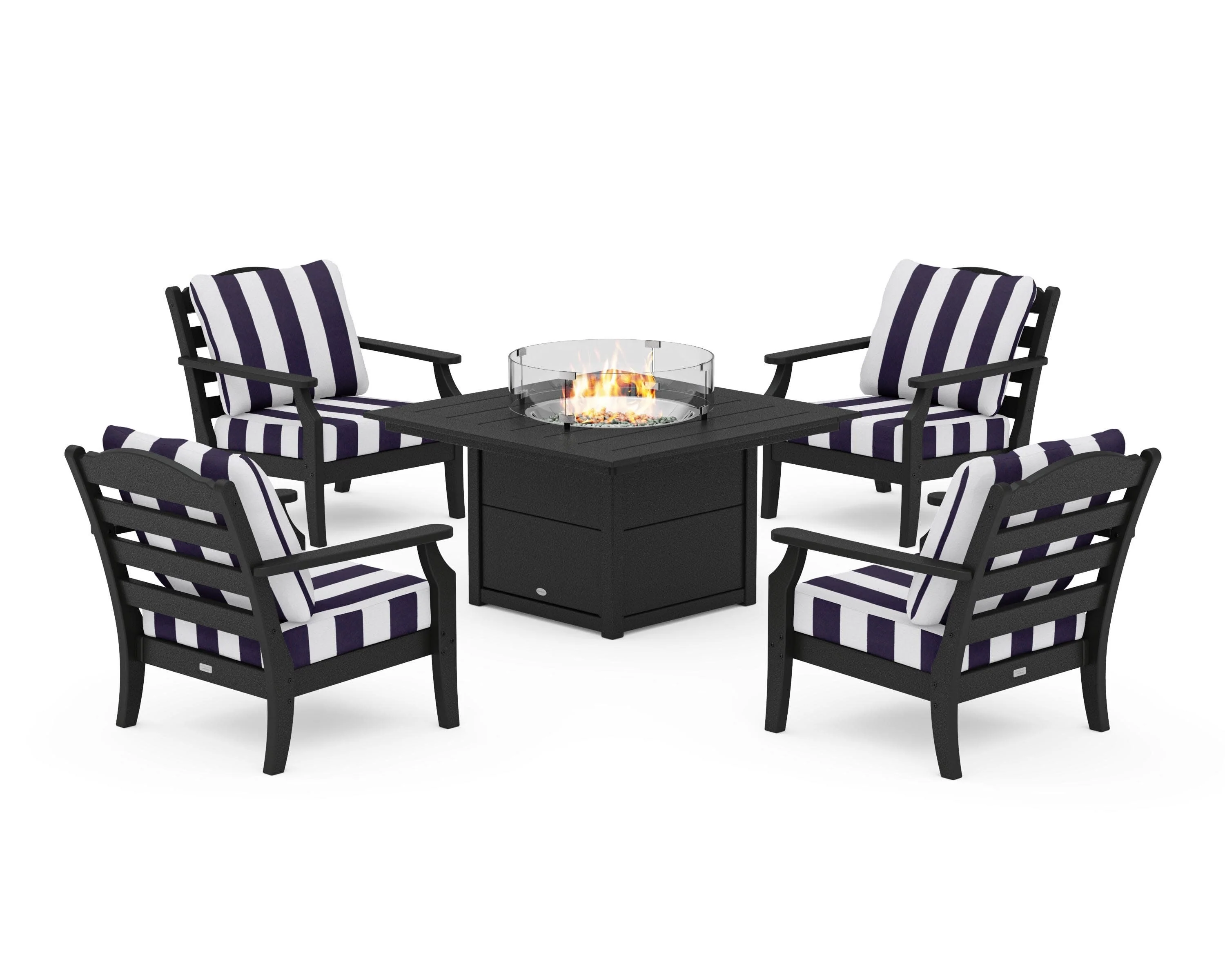 Savannah 5-Piece Deep Seating Set with Fire Pit Table - Image 180