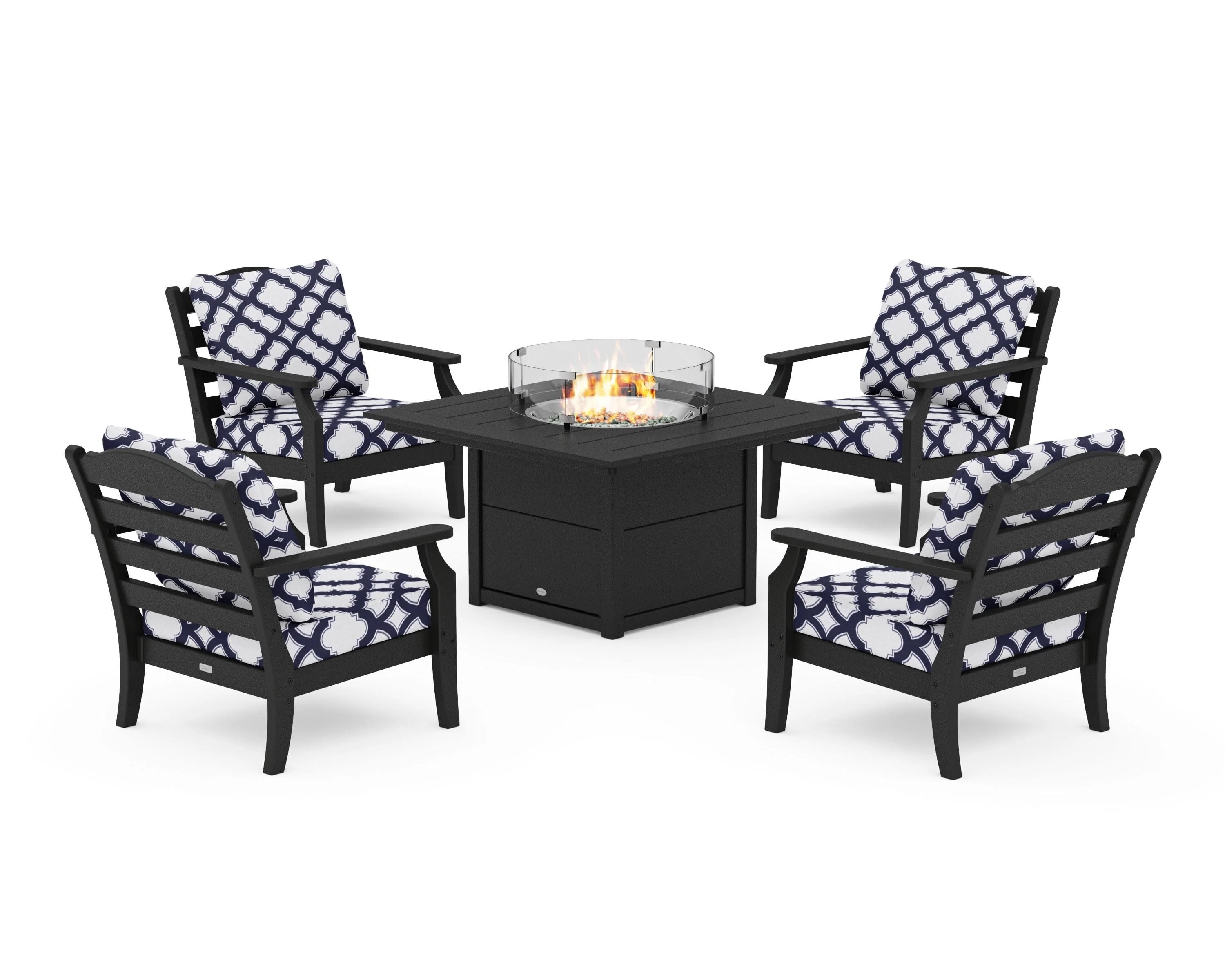 Savannah 5-Piece Deep Seating Set with Fire Pit Table - Image 182