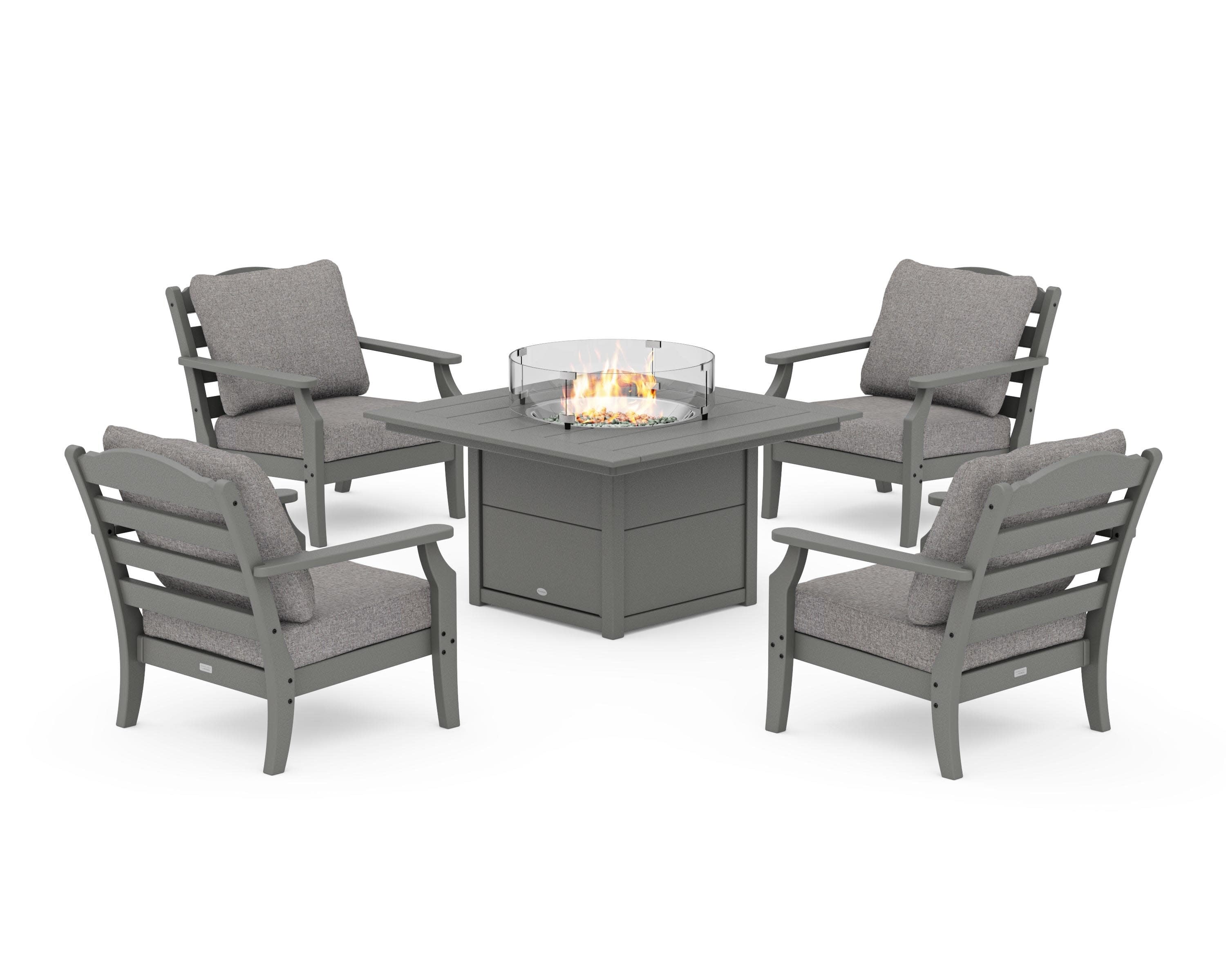 Savannah 5-Piece Deep Seating Set with Fire Pit Table - Image 185