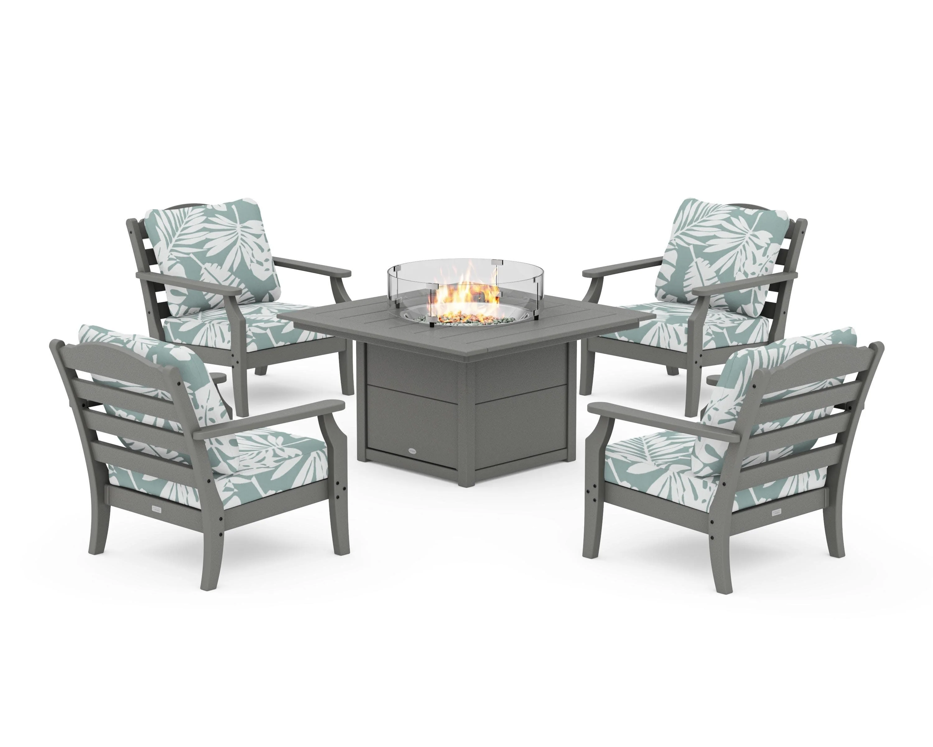 Savannah 5-Piece Deep Seating Set with Fire Pit Table - Image 203