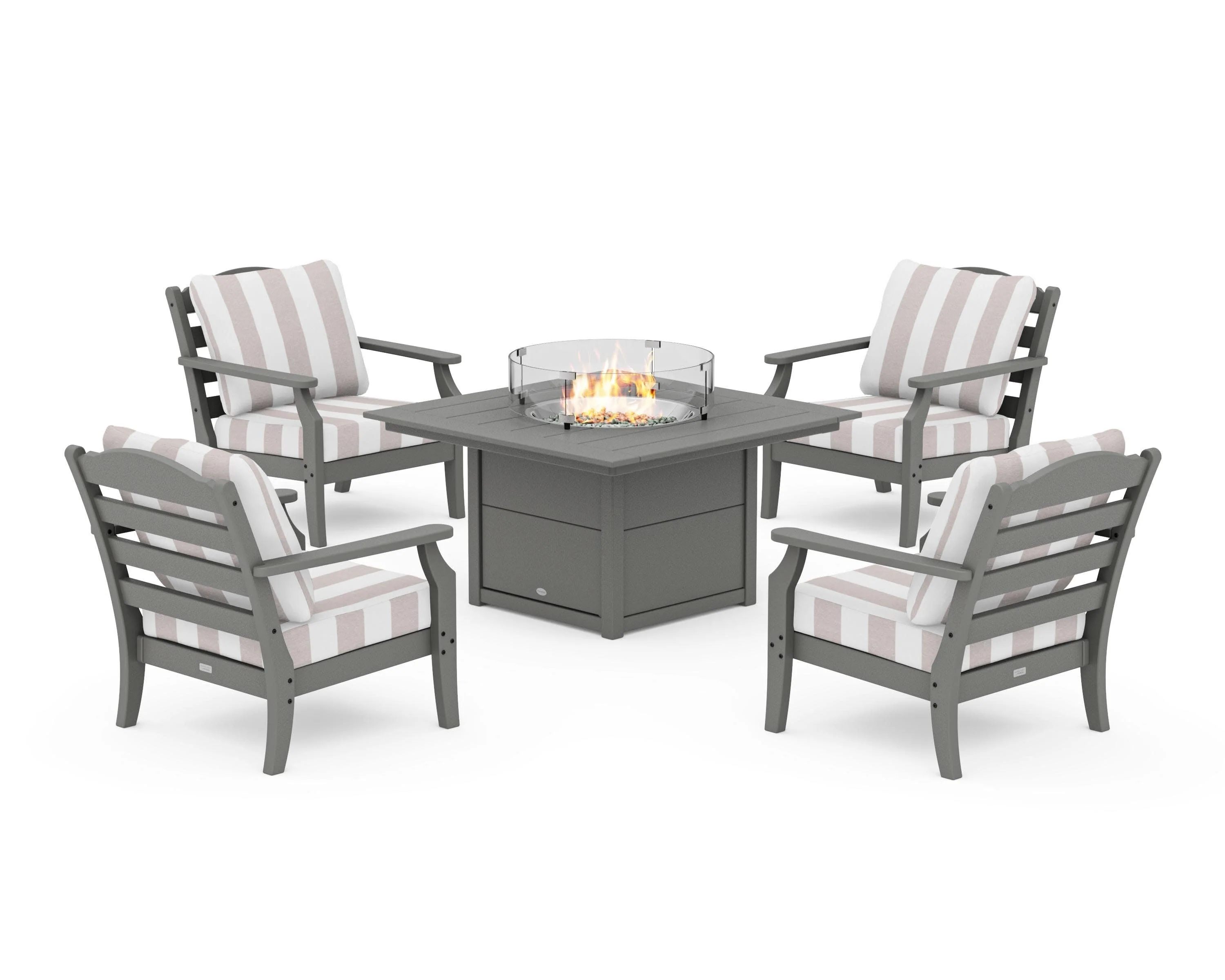 Savannah 5-Piece Deep Seating Set with Fire Pit Table - Image 208