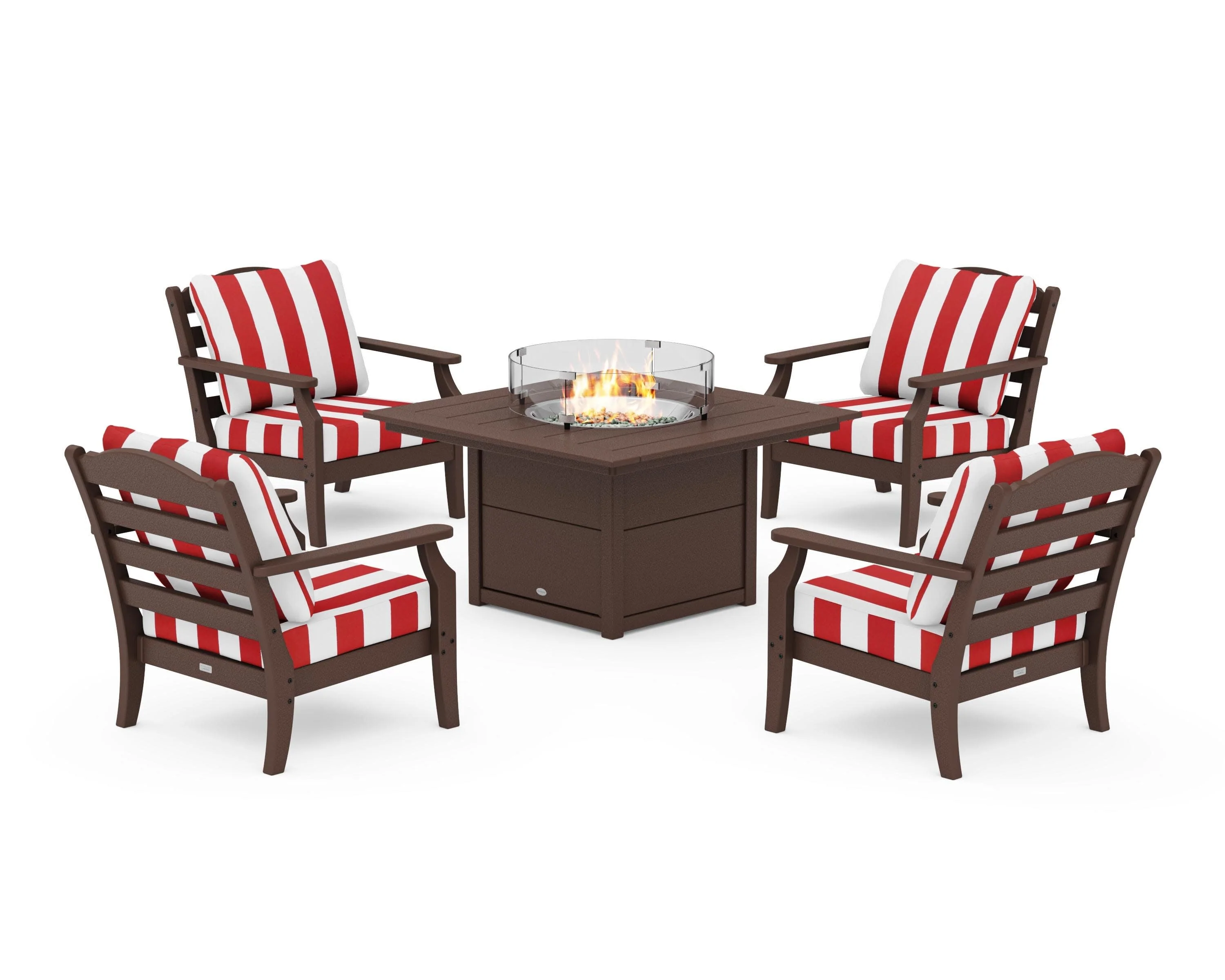Savannah 5-Piece Deep Seating Set with Fire Pit Table - Image 50