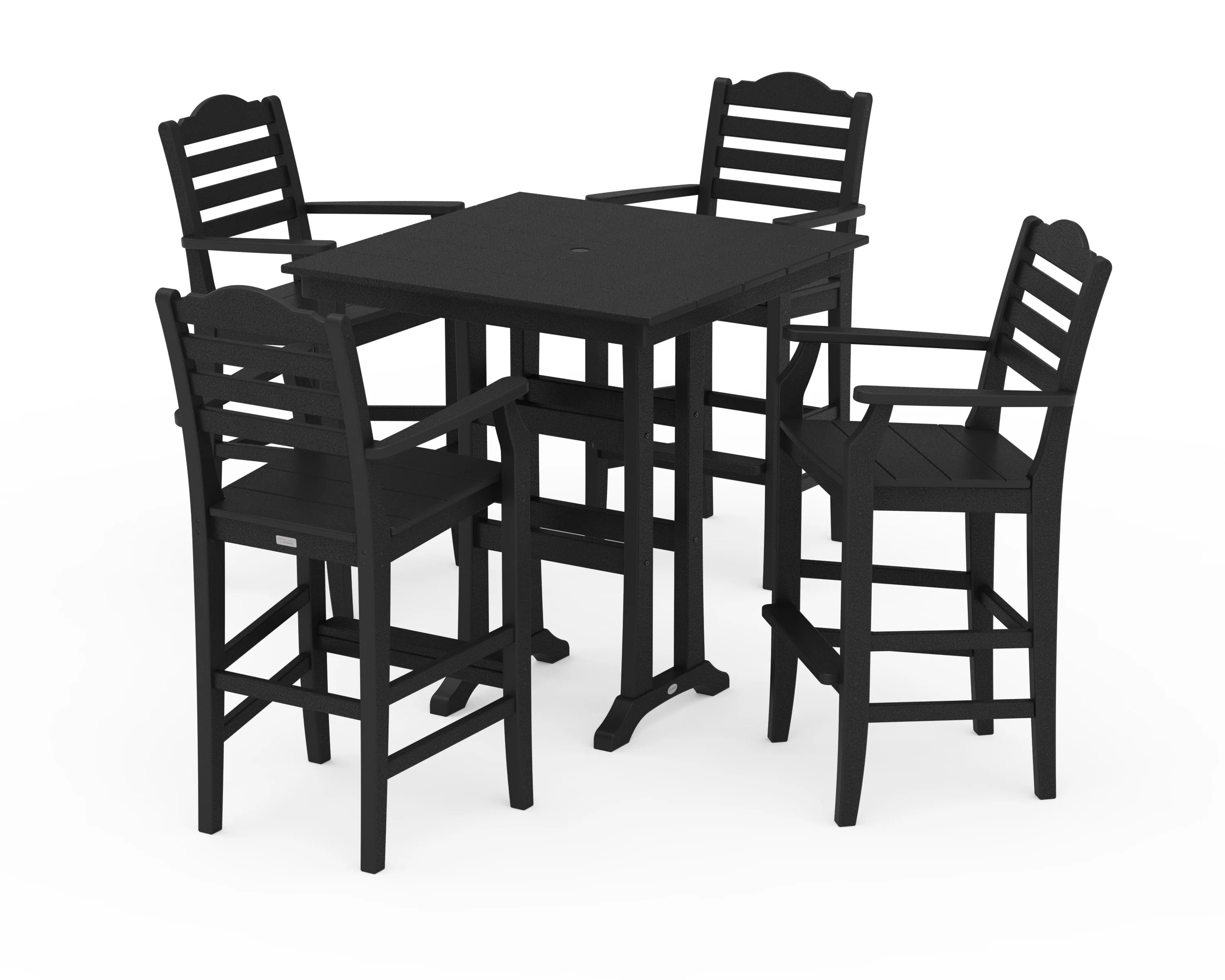 Savannah 5-Piece Farmhouse Bar Set with Trestle Legs - Image 2