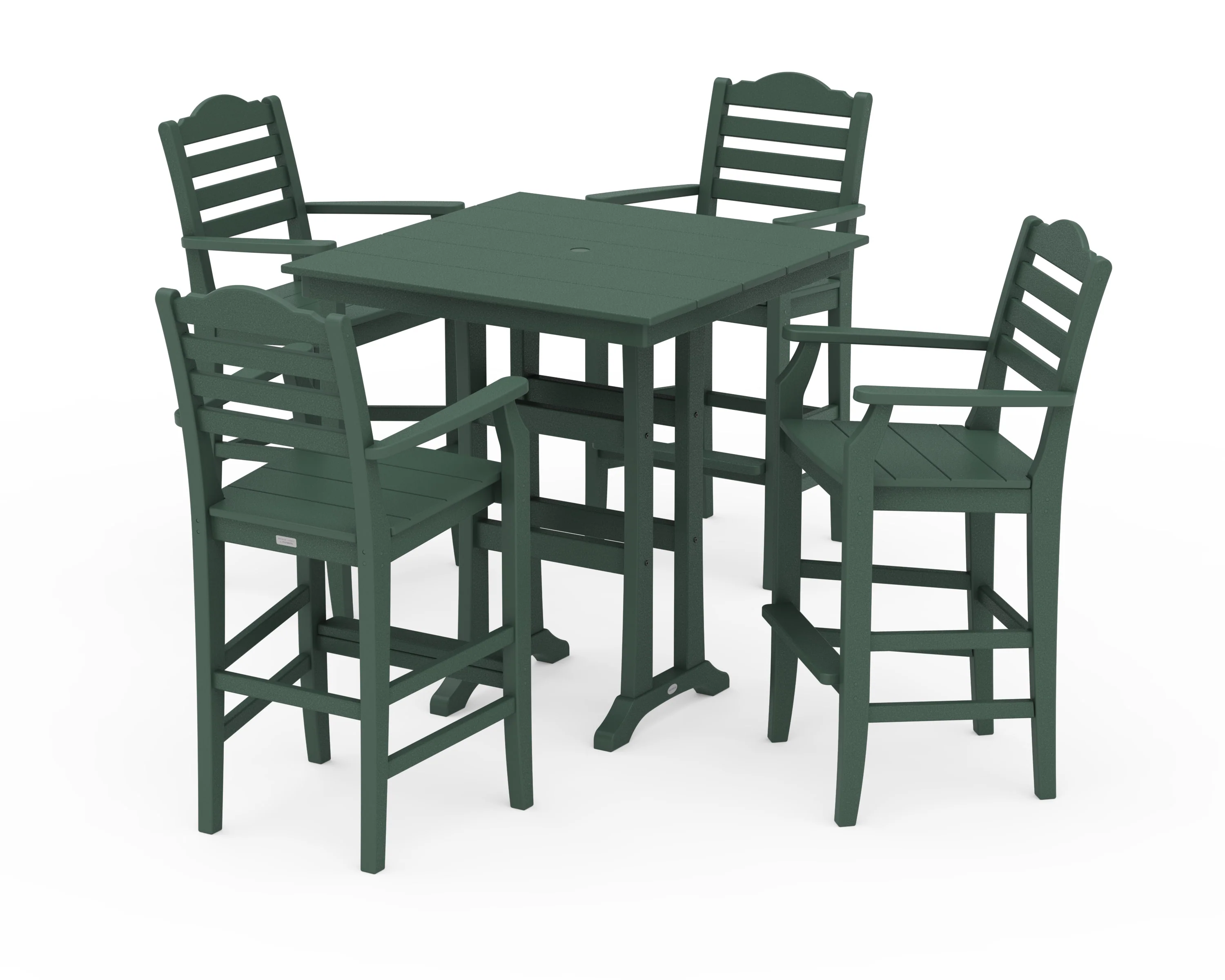 Savannah 5-Piece Farmhouse Bar Set with Trestle Legs - Image 3