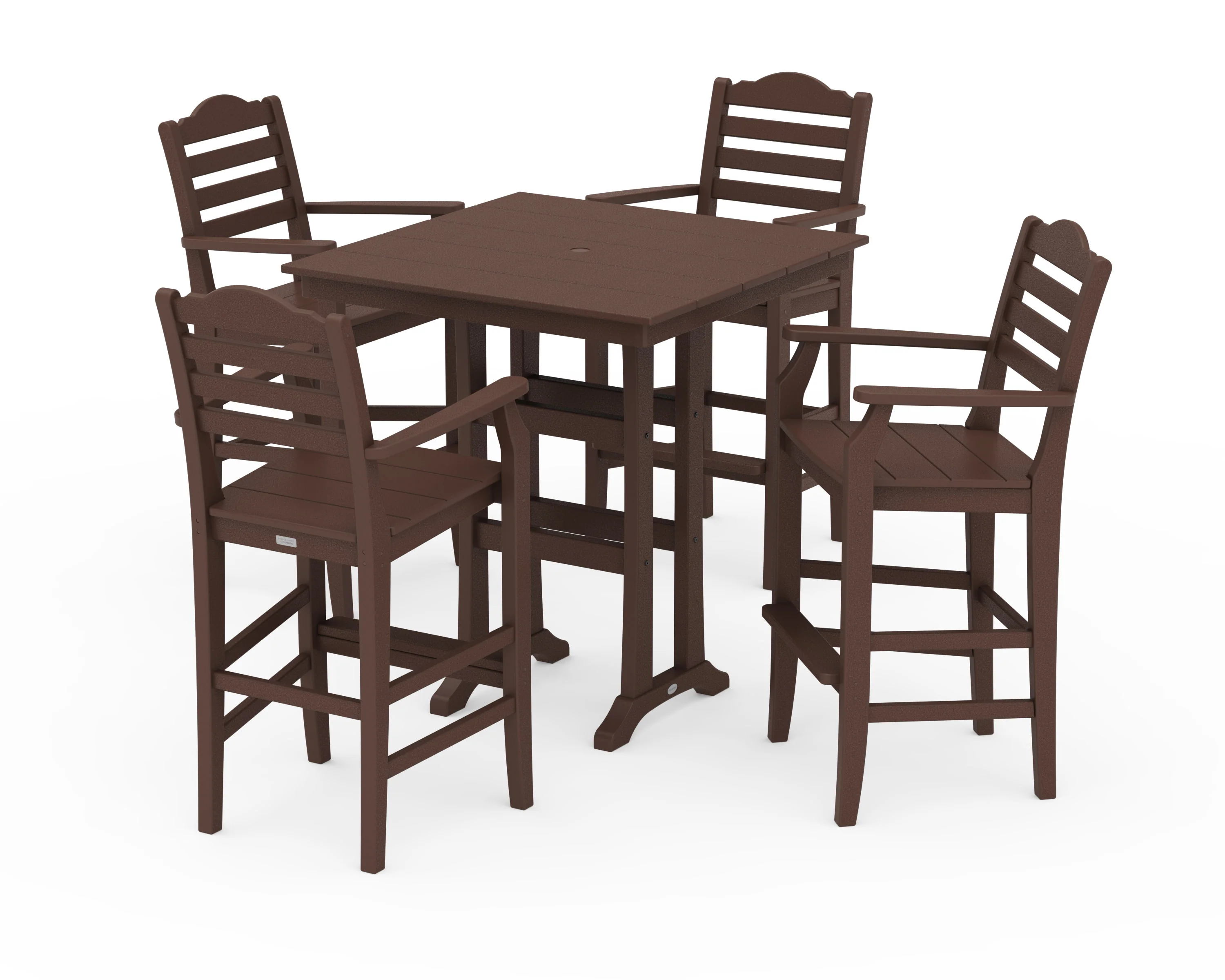 Savannah 5-Piece Farmhouse Bar Set with Trestle Legs - Image 4