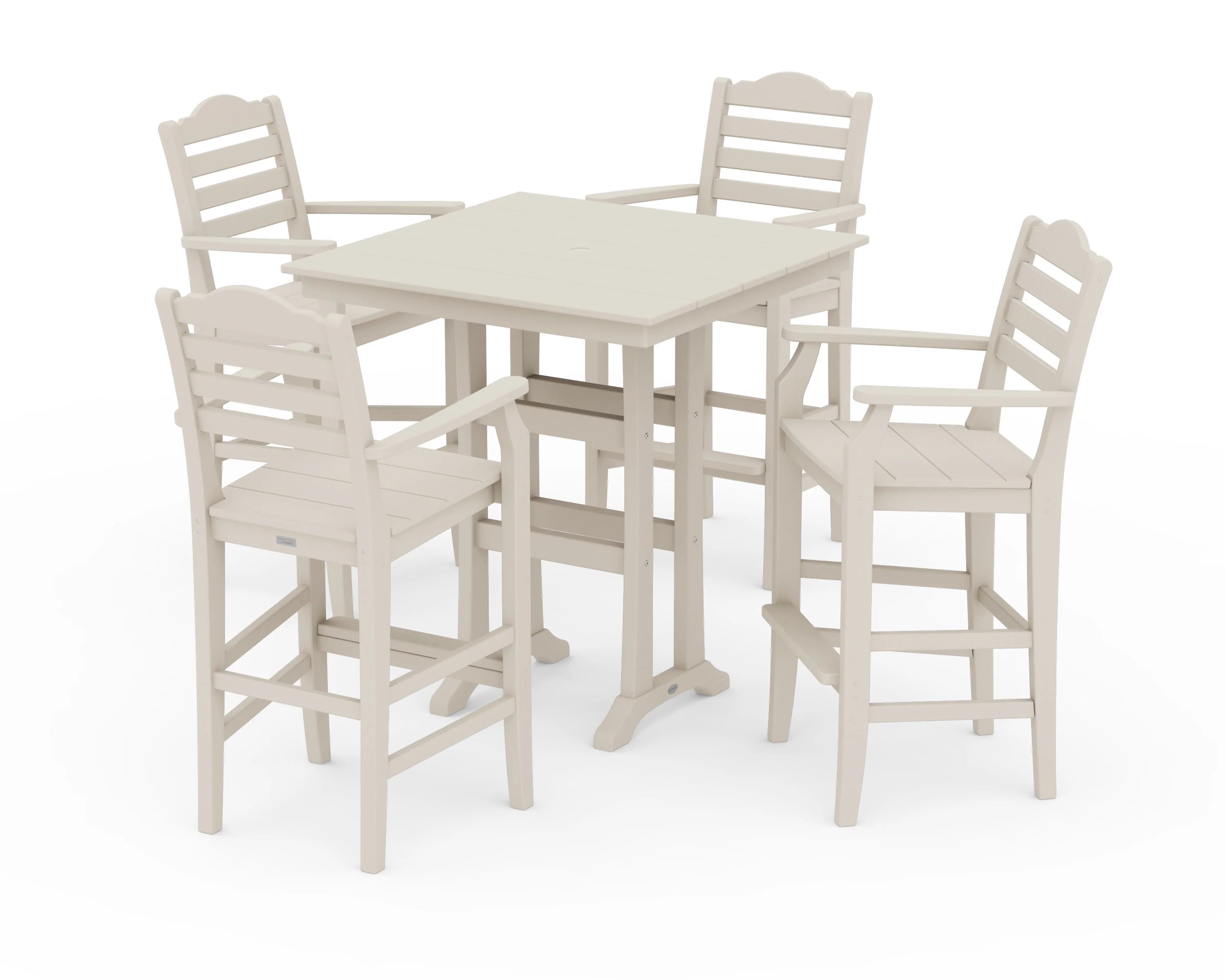 Savannah 5-Piece Farmhouse Bar Set with Trestle Legs - Image 5