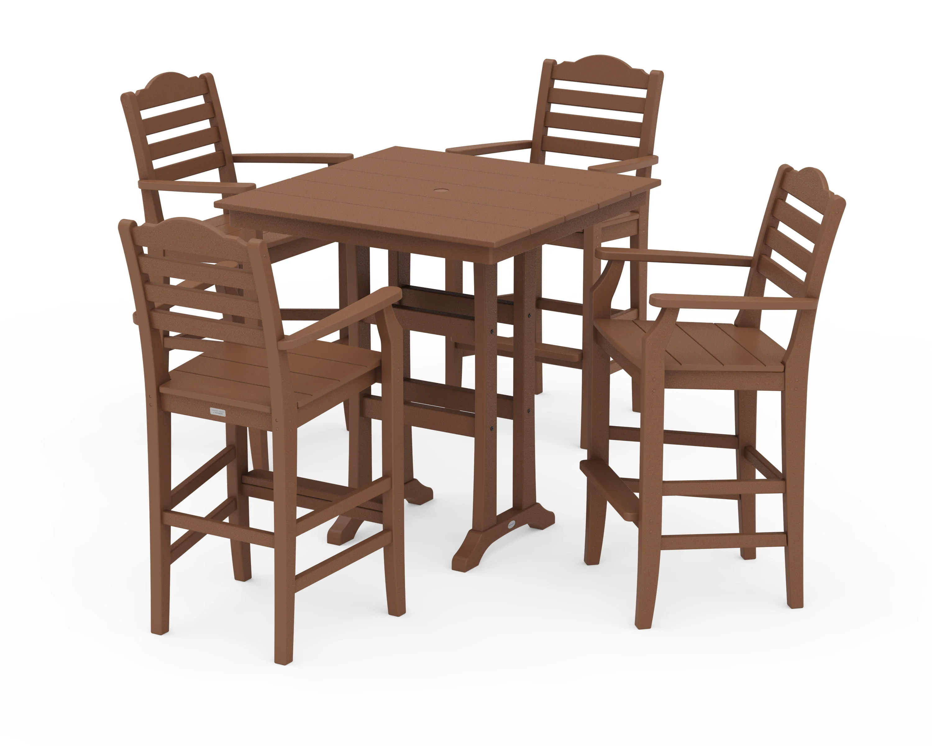 Savannah 5-Piece Farmhouse Bar Set with Trestle Legs - Image 6