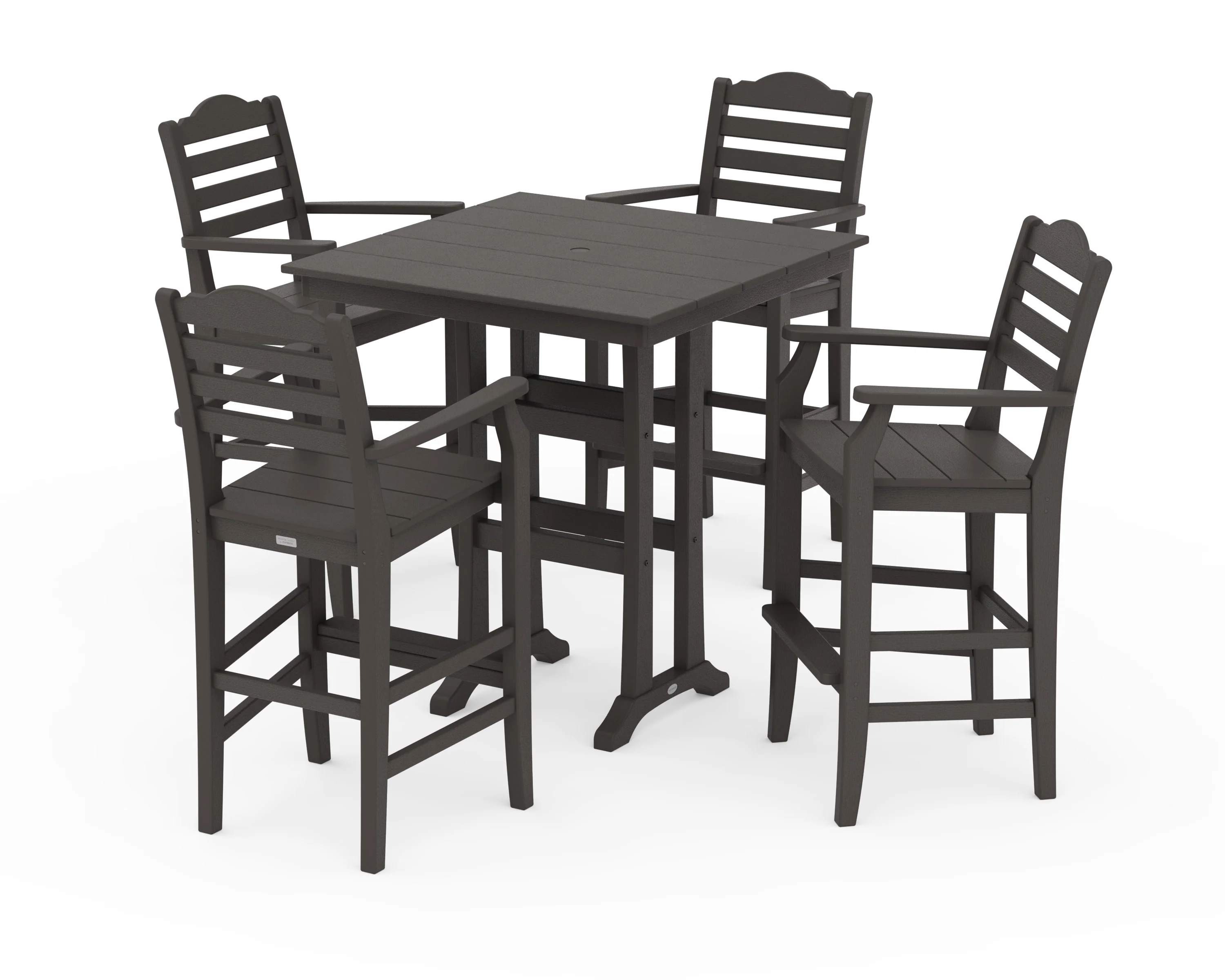 Savannah 5-Piece Farmhouse Bar Set with Trestle Legs - Image 8
