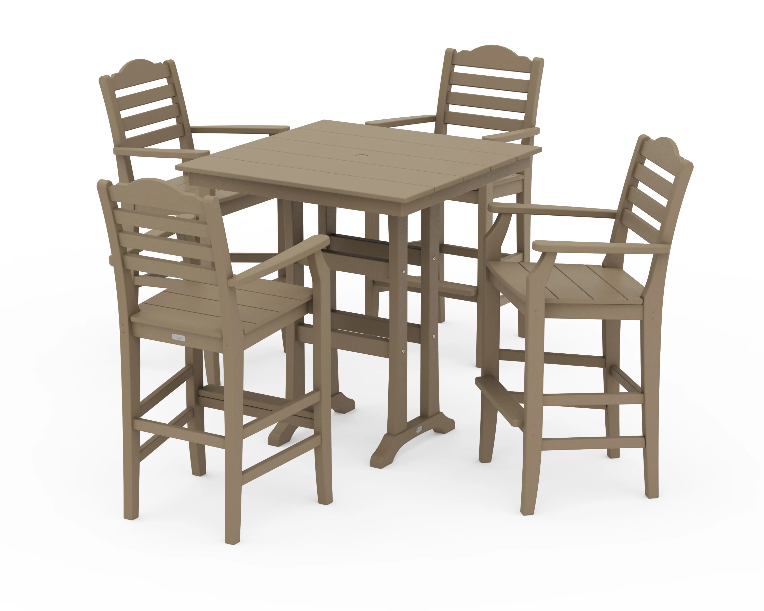 Savannah 5-Piece Farmhouse Bar Set with Trestle Legs - Image 9