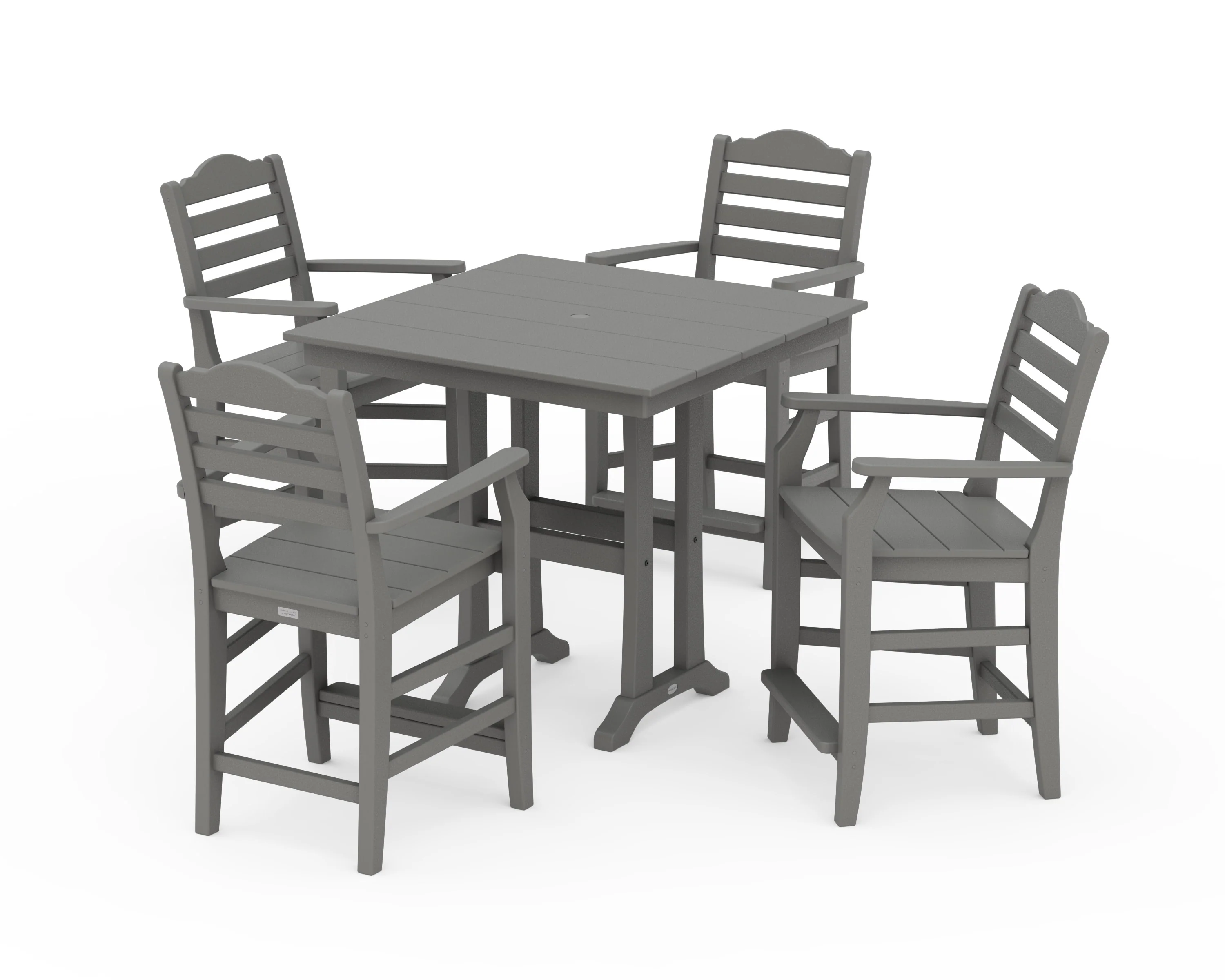Savannah 5-Piece Farmhouse Counter Set with Trestle Legs