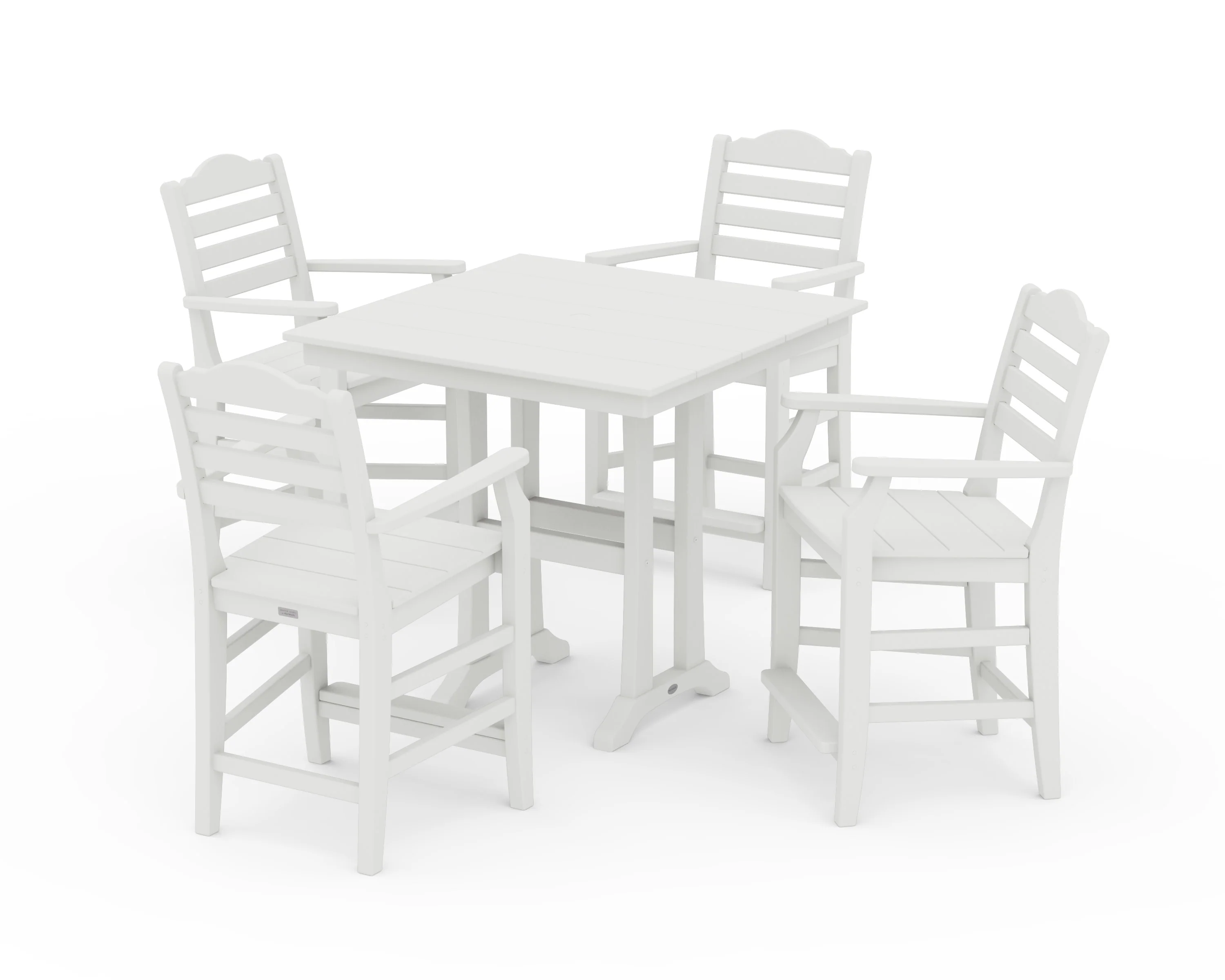 Savannah 5-Piece Farmhouse Counter Set with Trestle Legs - Image 10