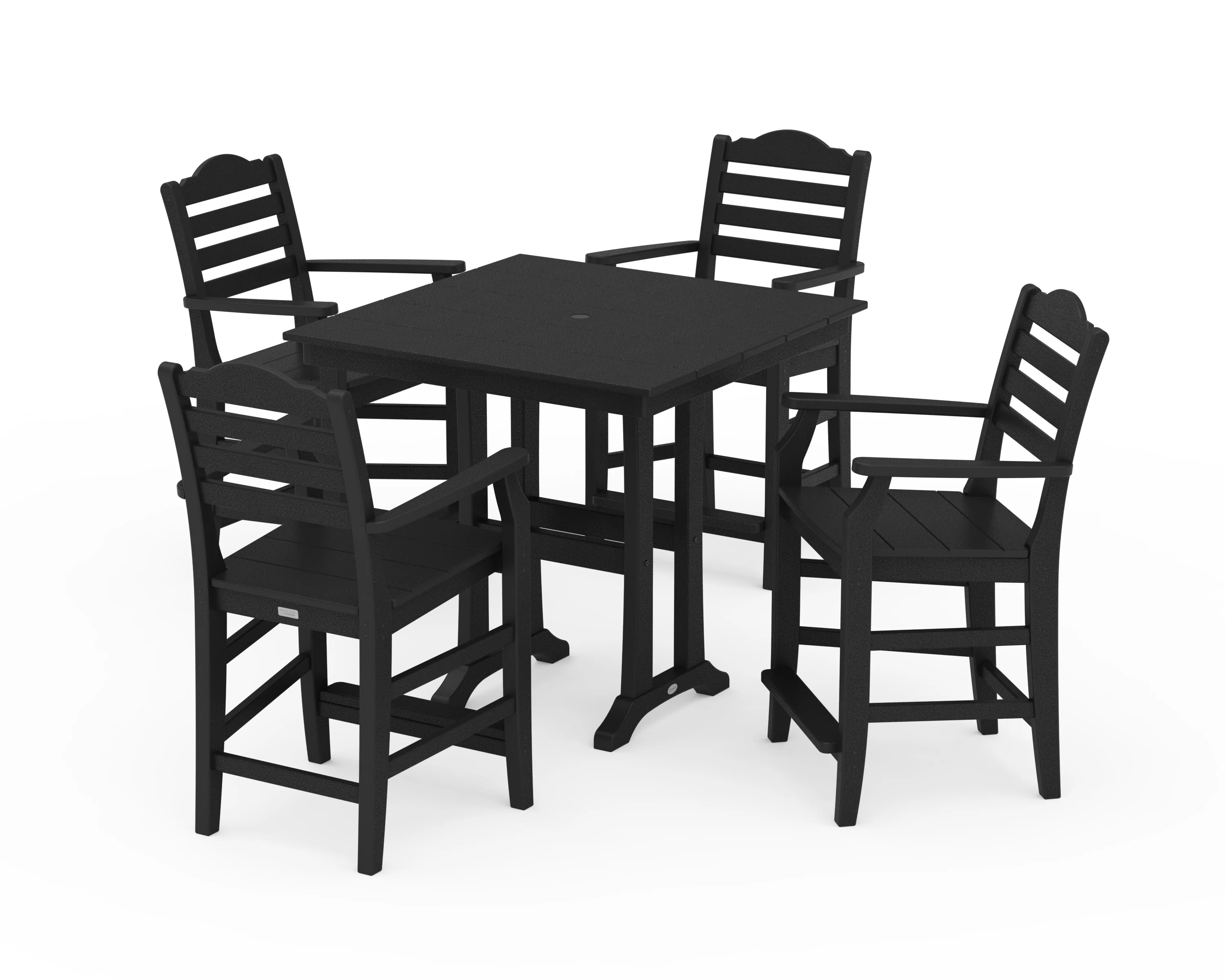 Savannah 5-Piece Farmhouse Counter Set with Trestle Legs - Image 2