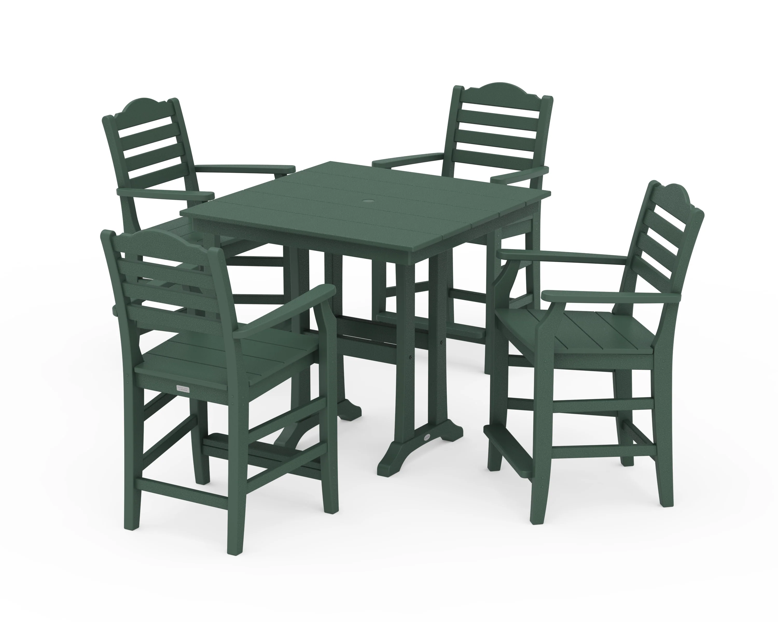 Savannah 5-Piece Farmhouse Counter Set with Trestle Legs - Image 3