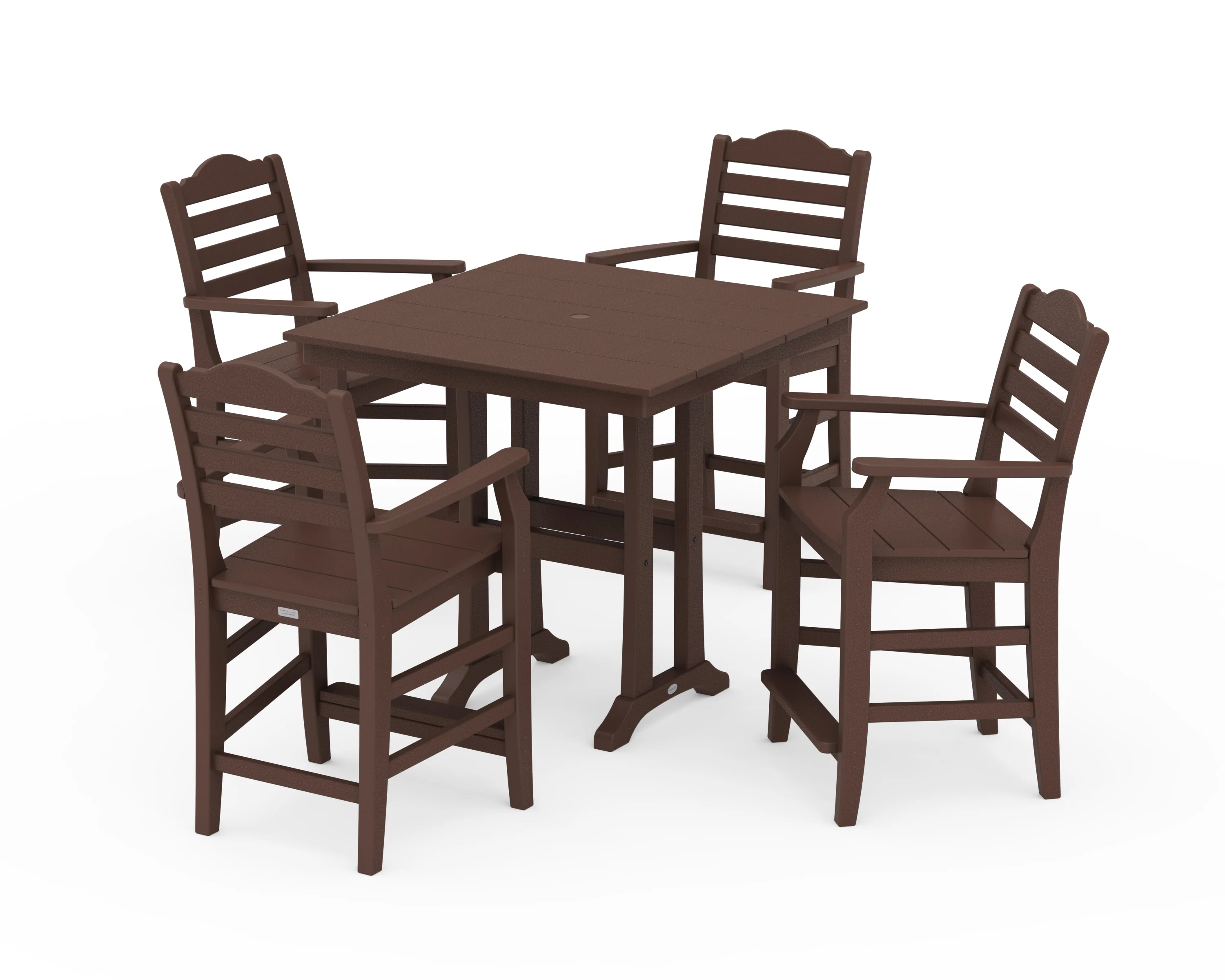 Savannah 5-Piece Farmhouse Counter Set with Trestle Legs - Image 4
