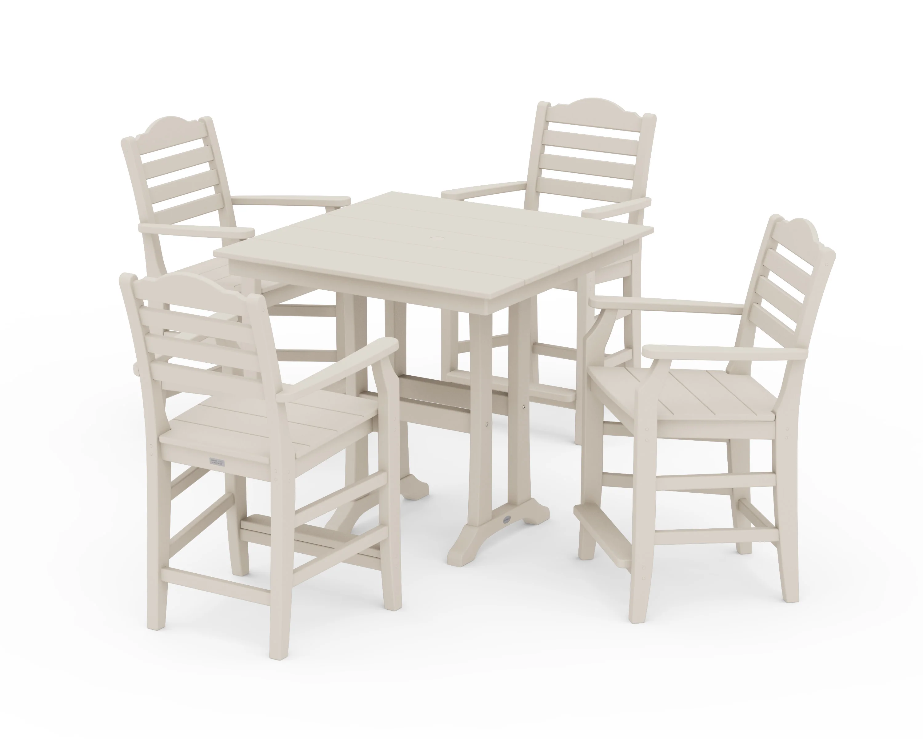 Savannah 5-Piece Farmhouse Counter Set with Trestle Legs - Image 5