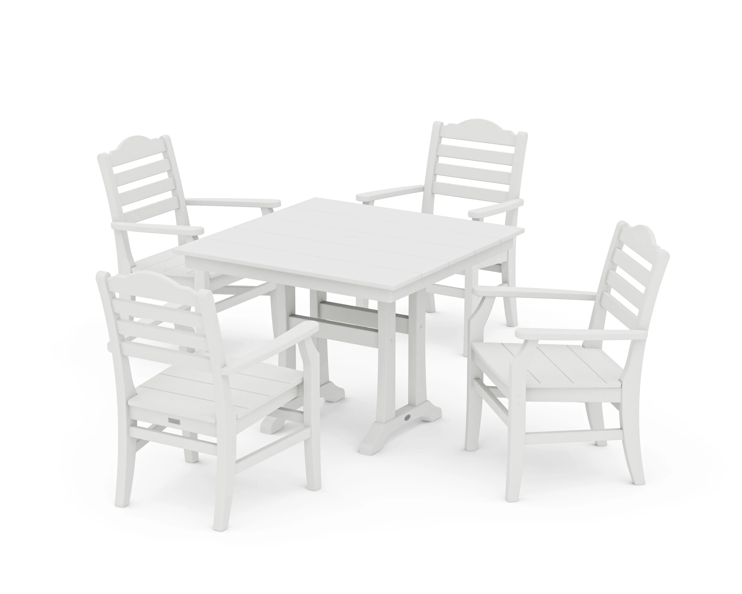 Savannah 5-Piece Farmhouse Dining Set with Trestle Legs - Image 10