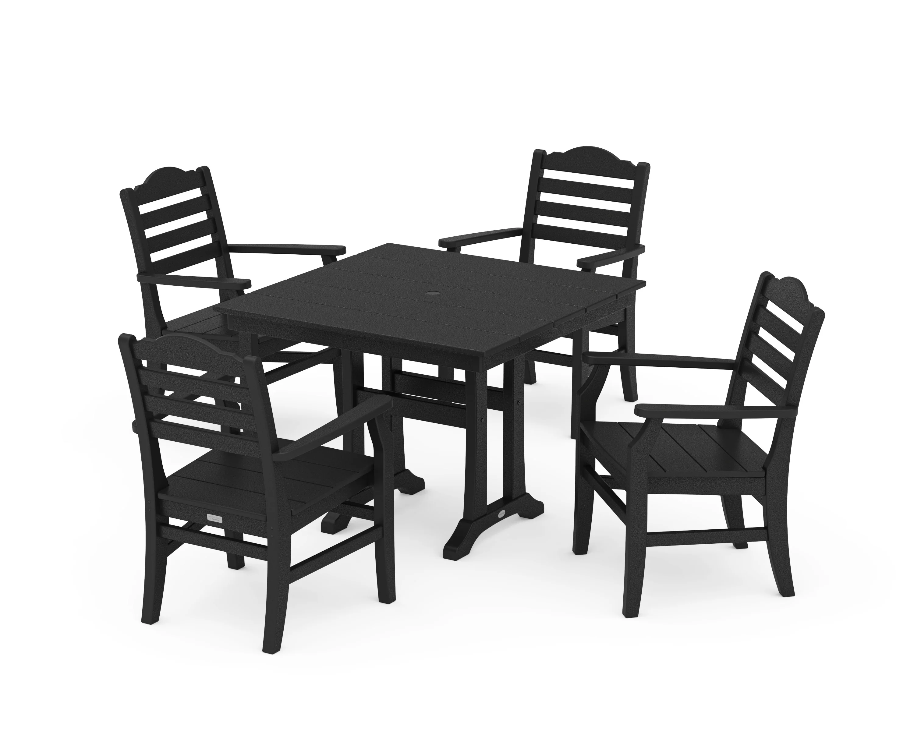 Savannah 5-Piece Farmhouse Dining Set with Trestle Legs - Image 2