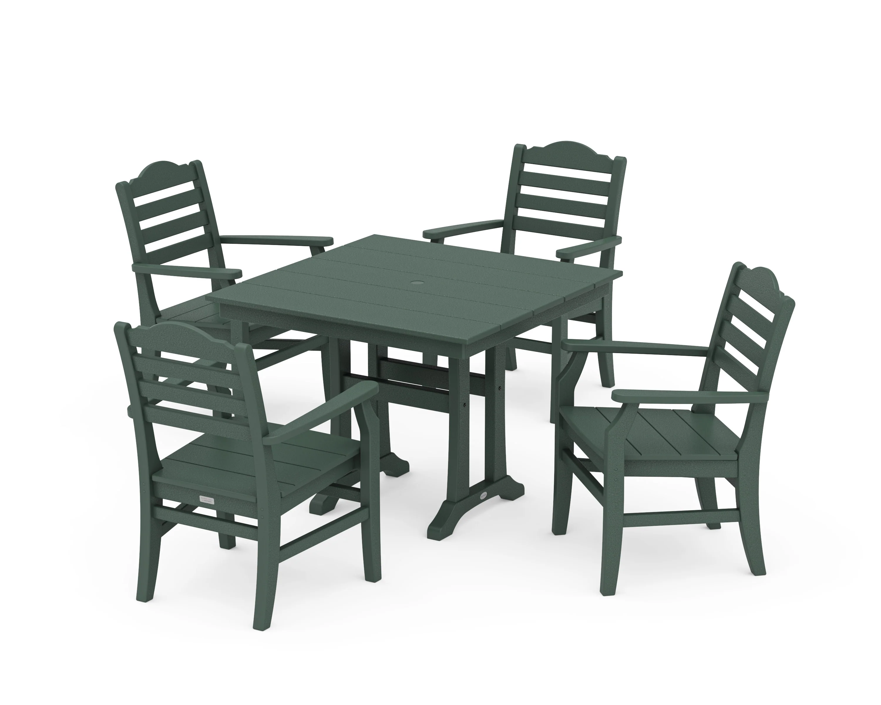Savannah 5-Piece Farmhouse Dining Set with Trestle Legs - Image 3