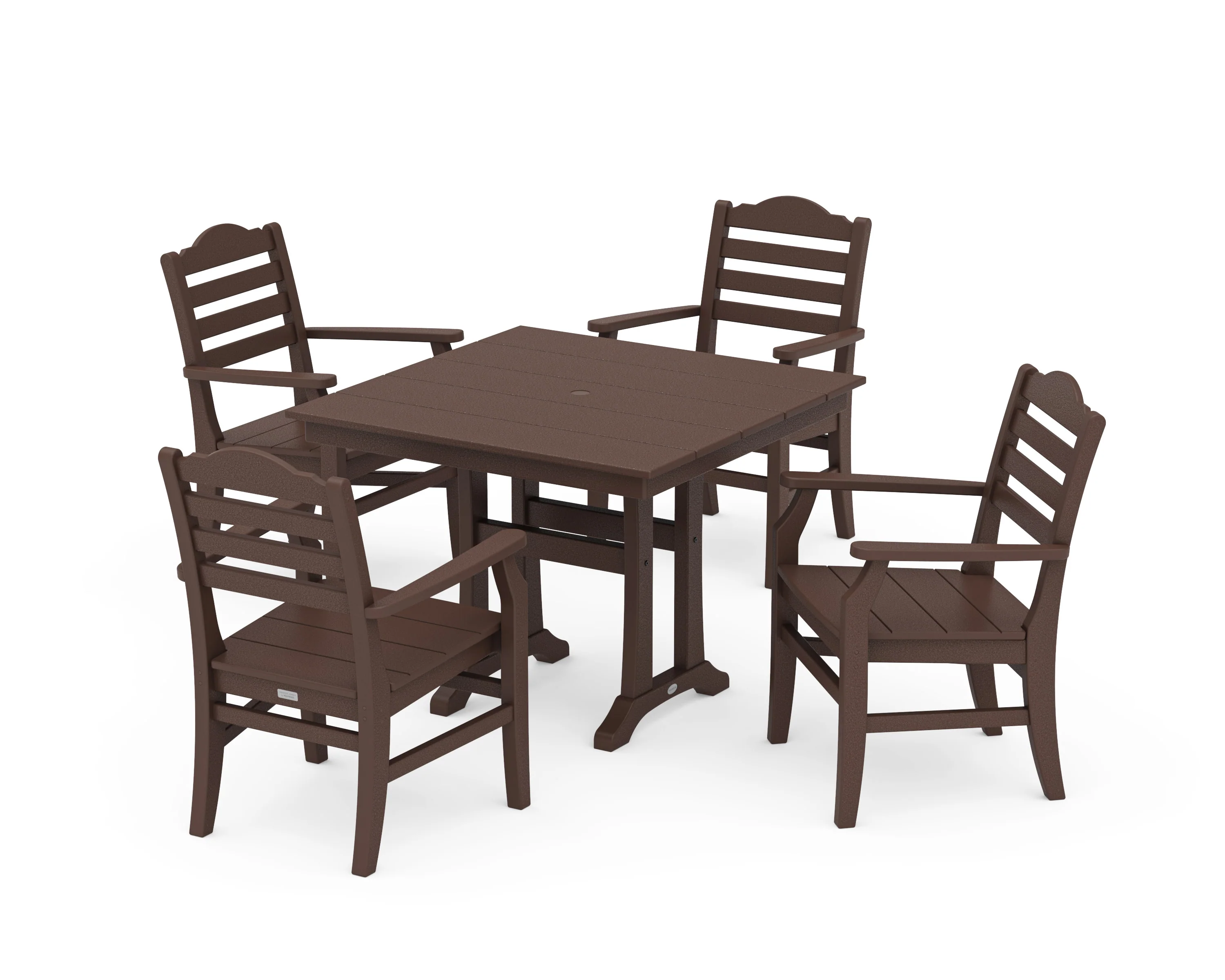 Savannah 5-Piece Farmhouse Dining Set with Trestle Legs - Image 4