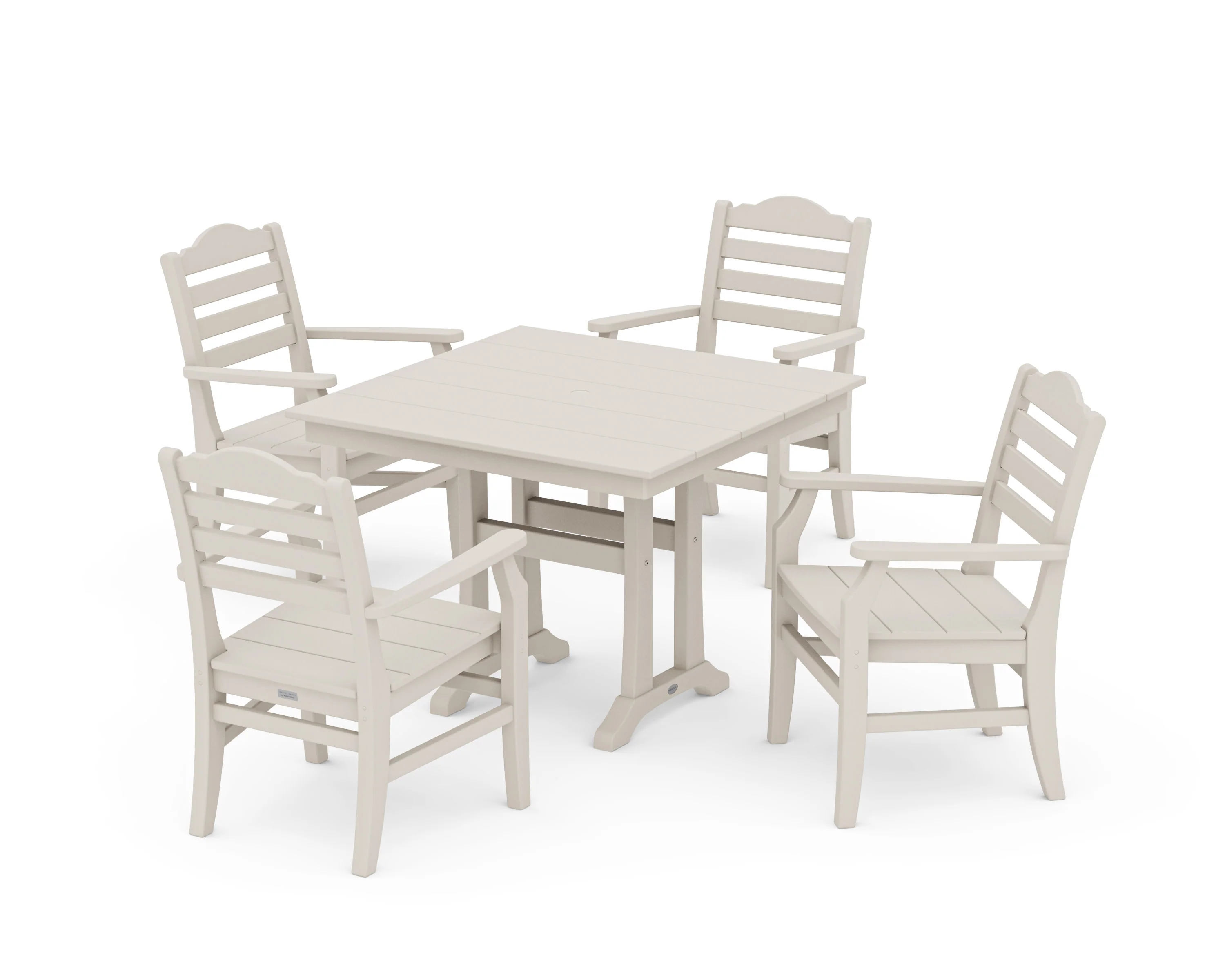Savannah 5-Piece Farmhouse Dining Set with Trestle Legs - Image 5