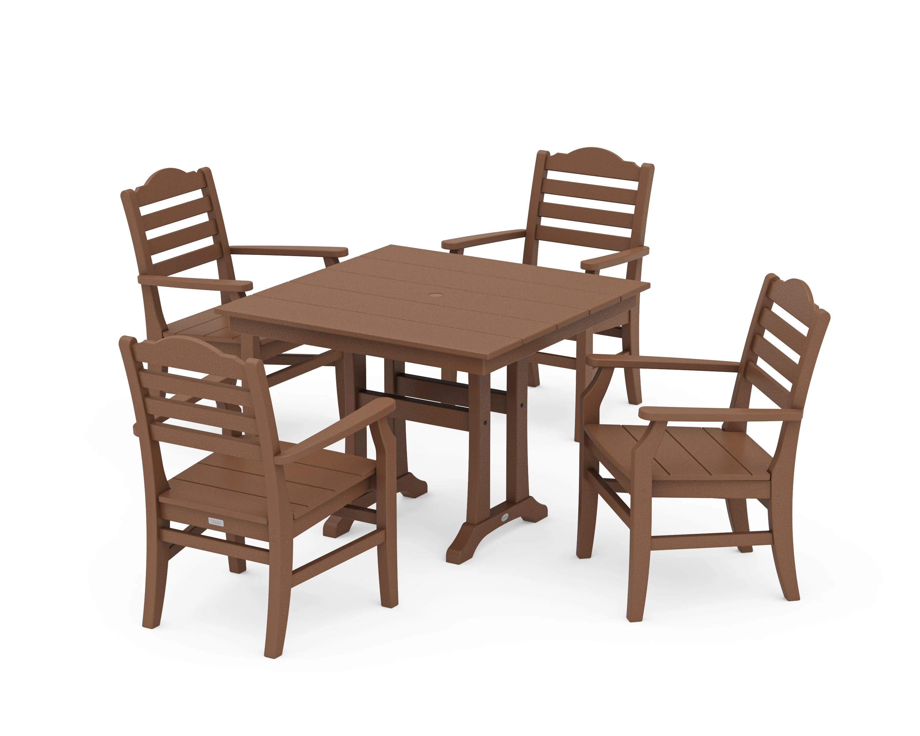 Savannah 5-Piece Farmhouse Dining Set with Trestle Legs - Image 6