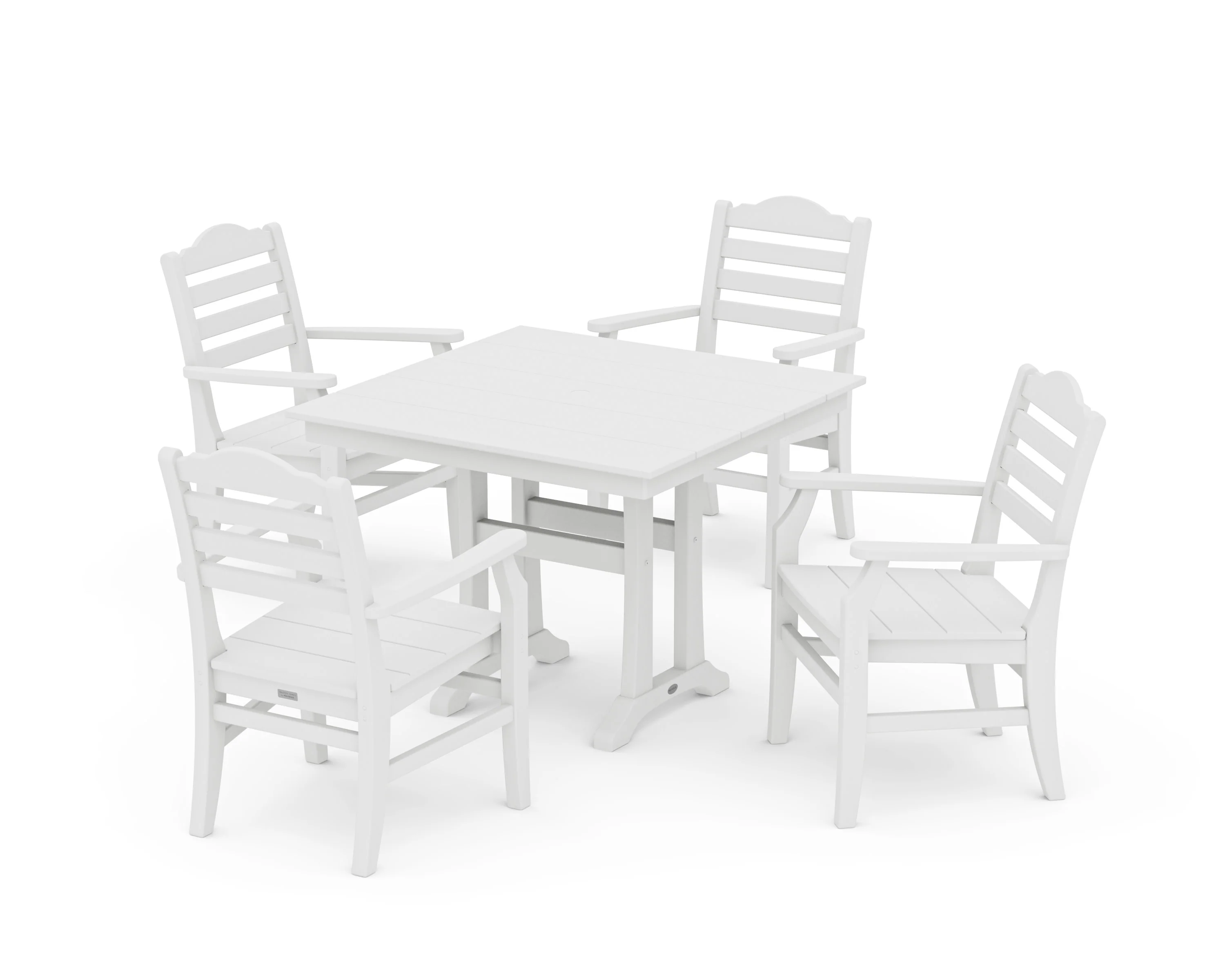 Savannah 5-Piece Farmhouse Dining Set with Trestle Legs - Image 7