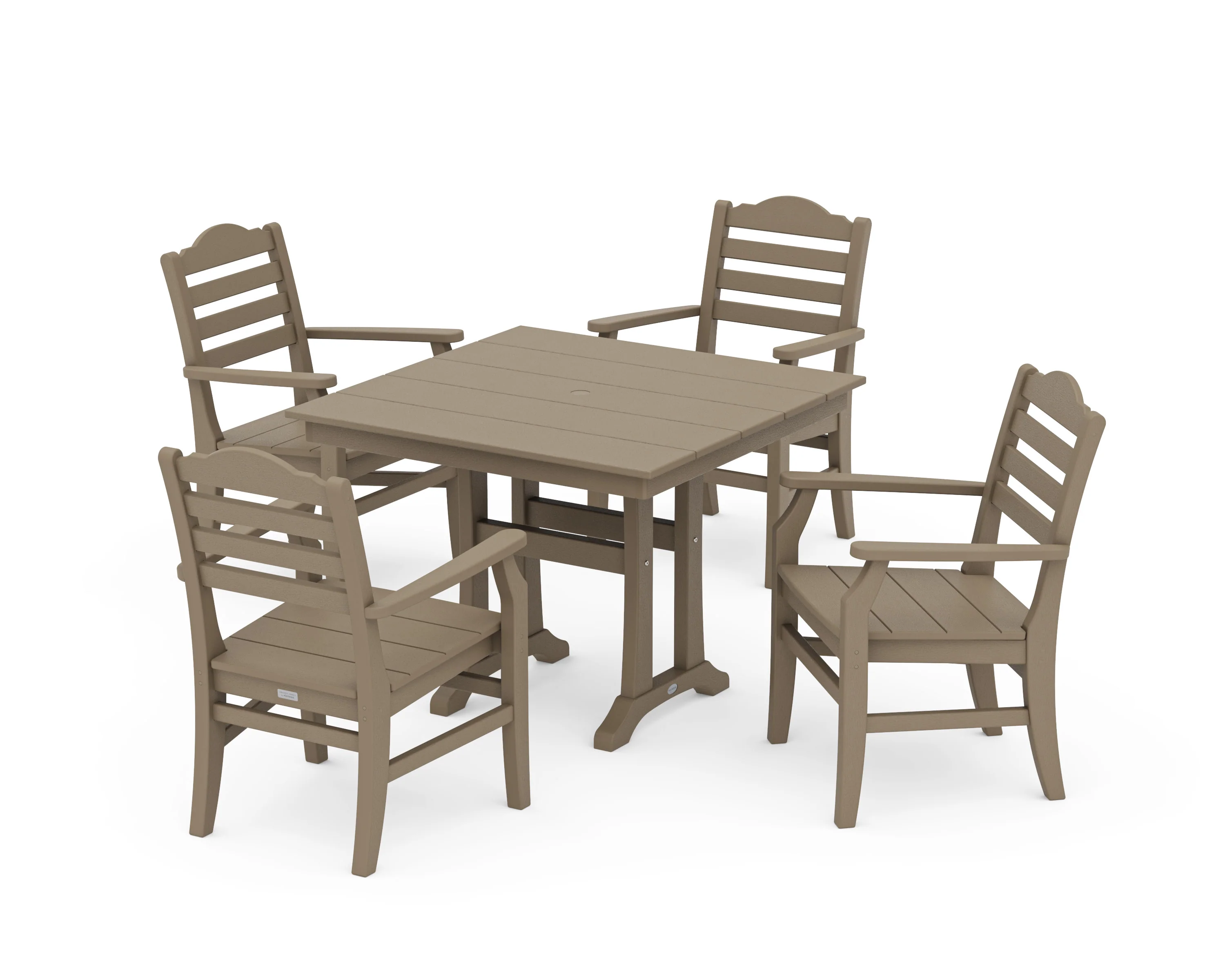 Savannah 5-Piece Farmhouse Dining Set with Trestle Legs - Image 9