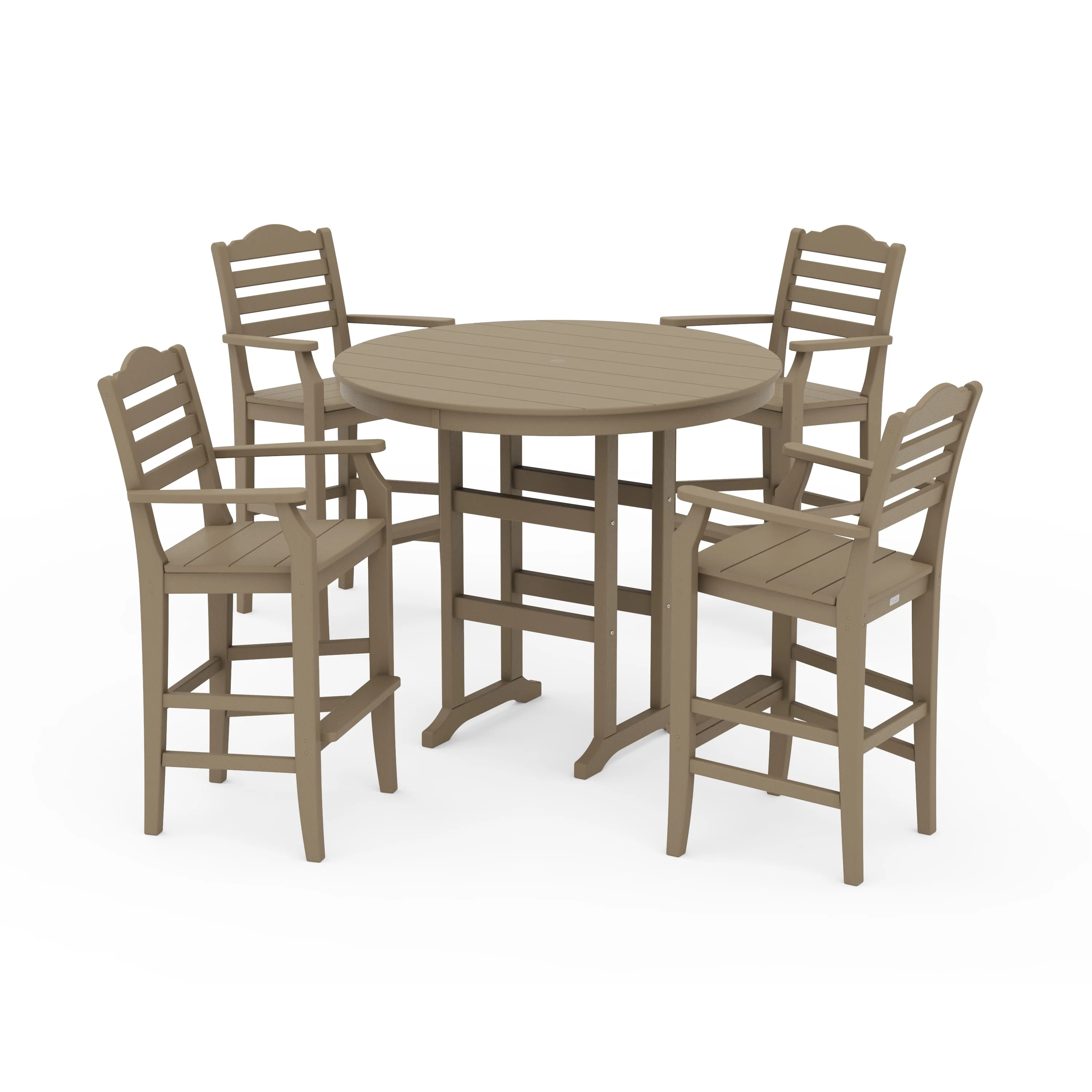 Savannah 5-Piece Round Farmhouse Bar Set - Image 8