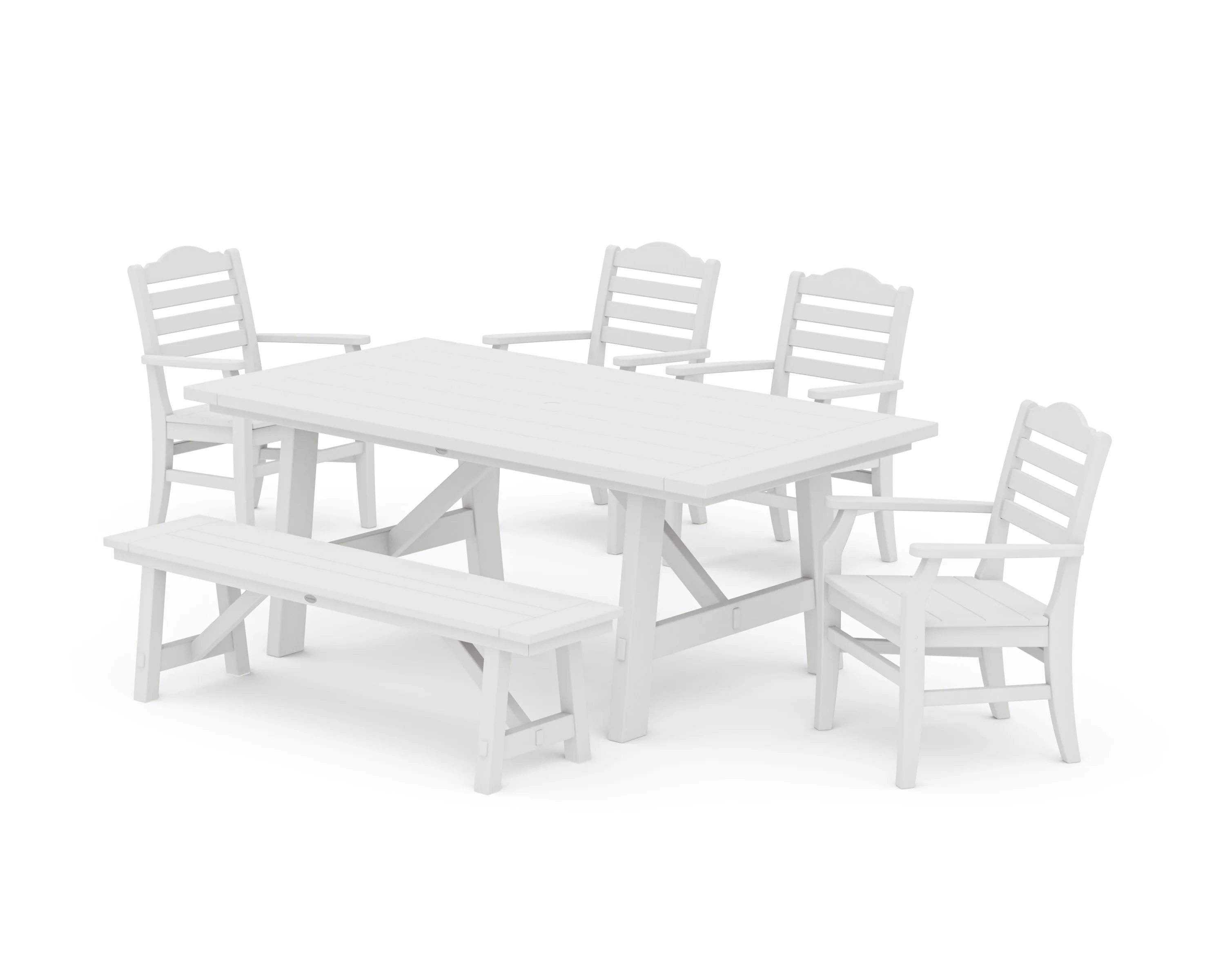 Savannah 6-Piece Rustic Farmhouse Dining Set with Bench - Image 10