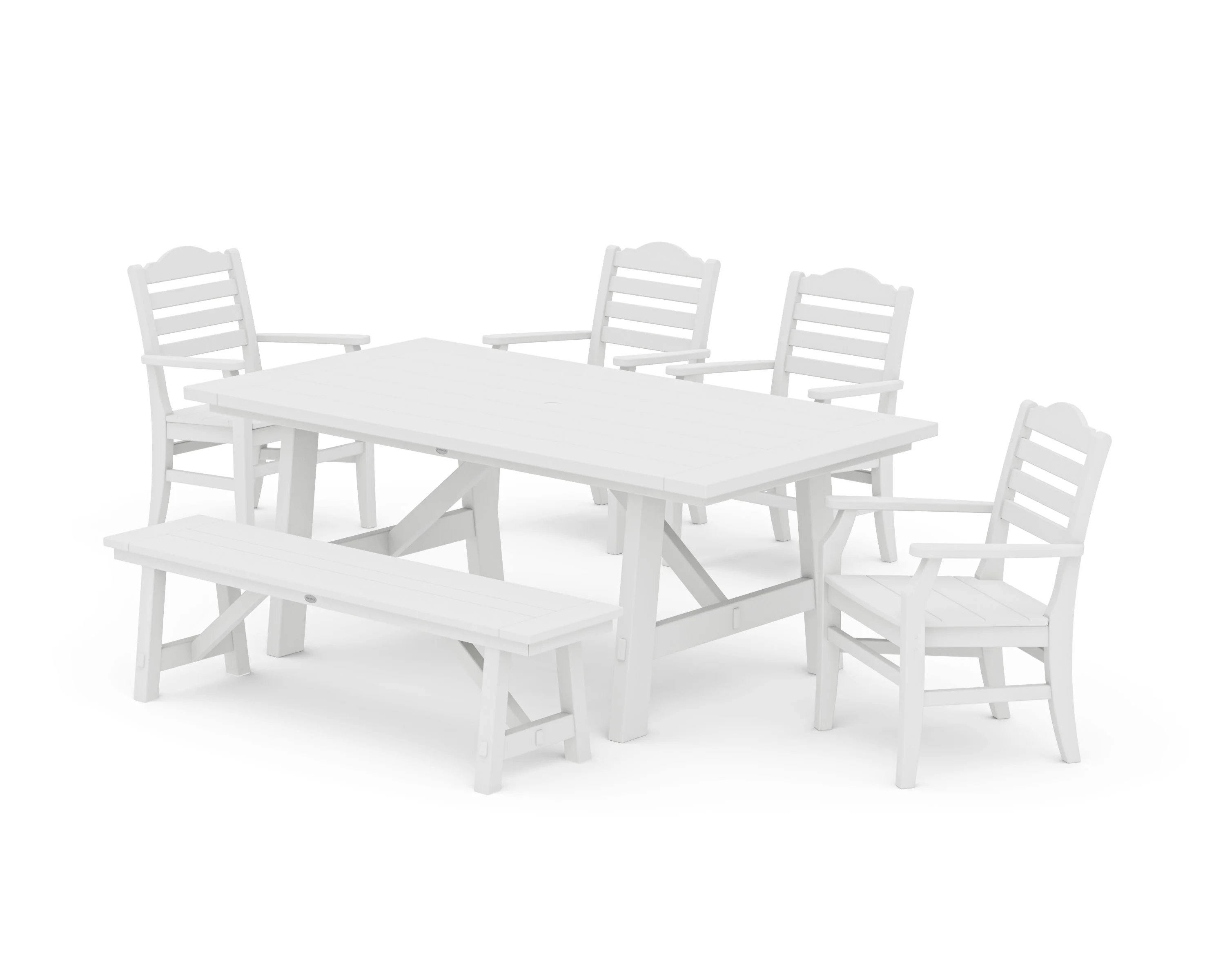 Savannah 6-Piece Rustic Farmhouse Dining Set with Bench - Image 7