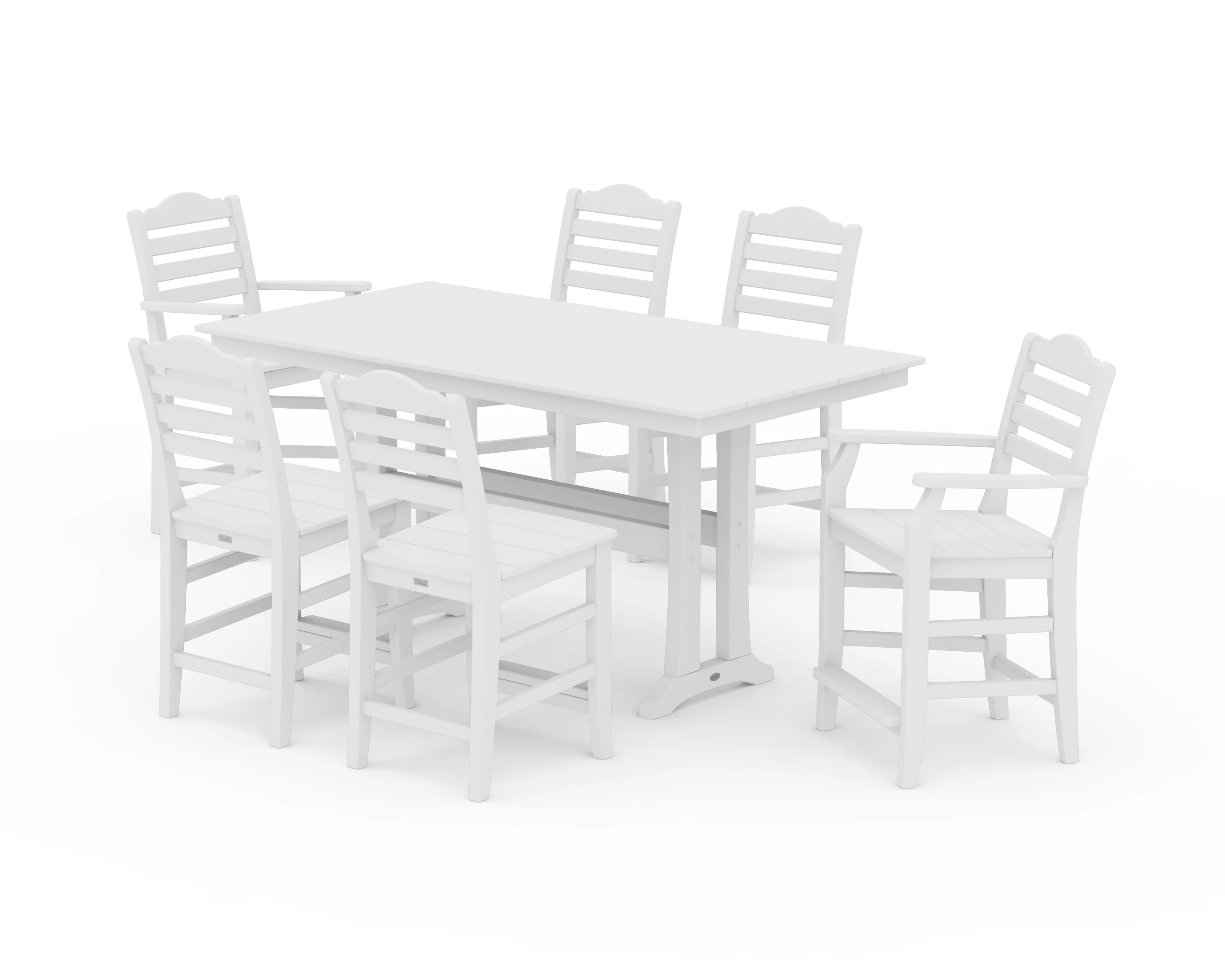 Savannah 7-Piece Farmhouse Counter Set with Trestle Legs - Image 7