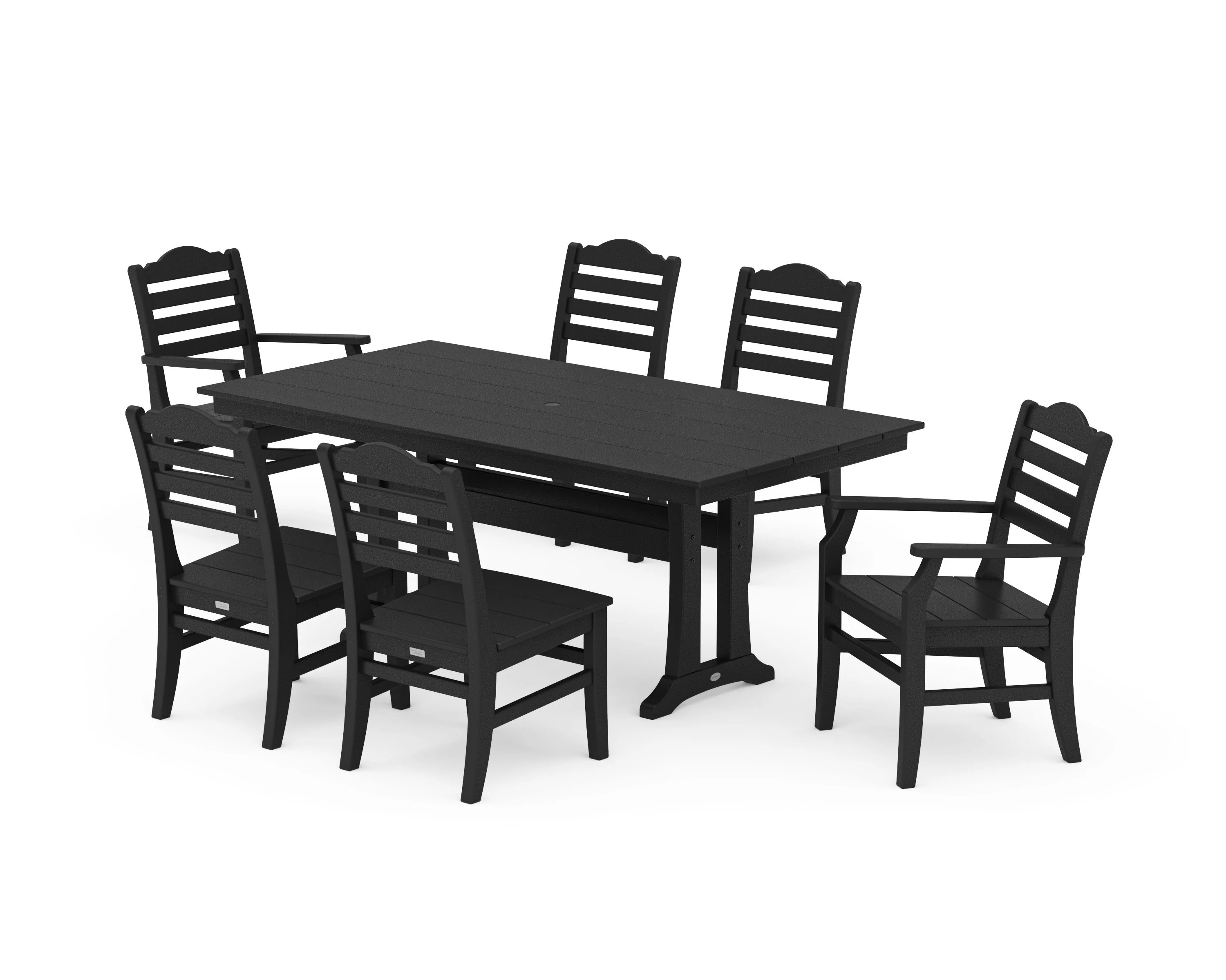 Savannah 7-Piece Farmhouse Dining Set with Trestle Legs - Image 2